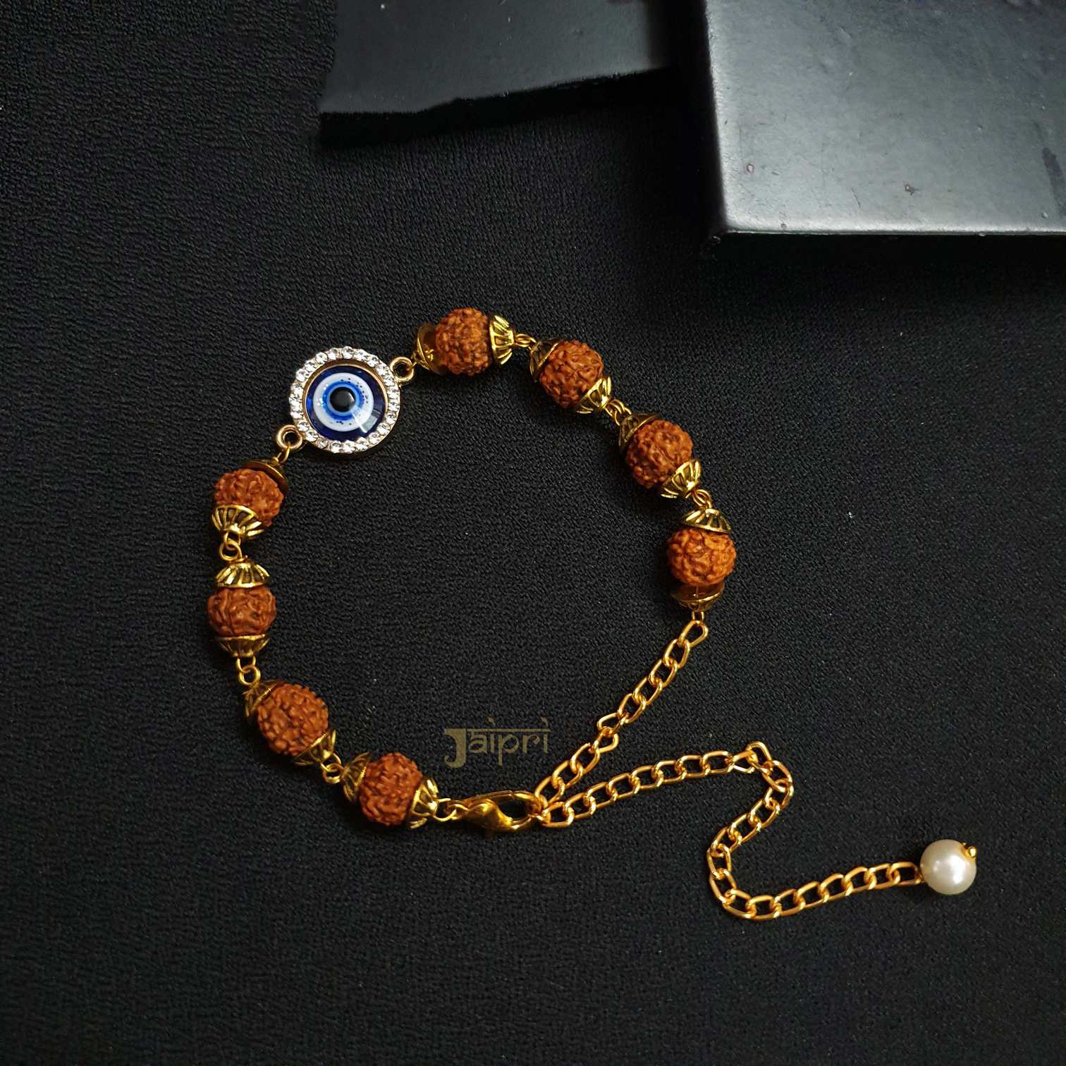 Evil Eye With Rudrakash Stone Bracelet