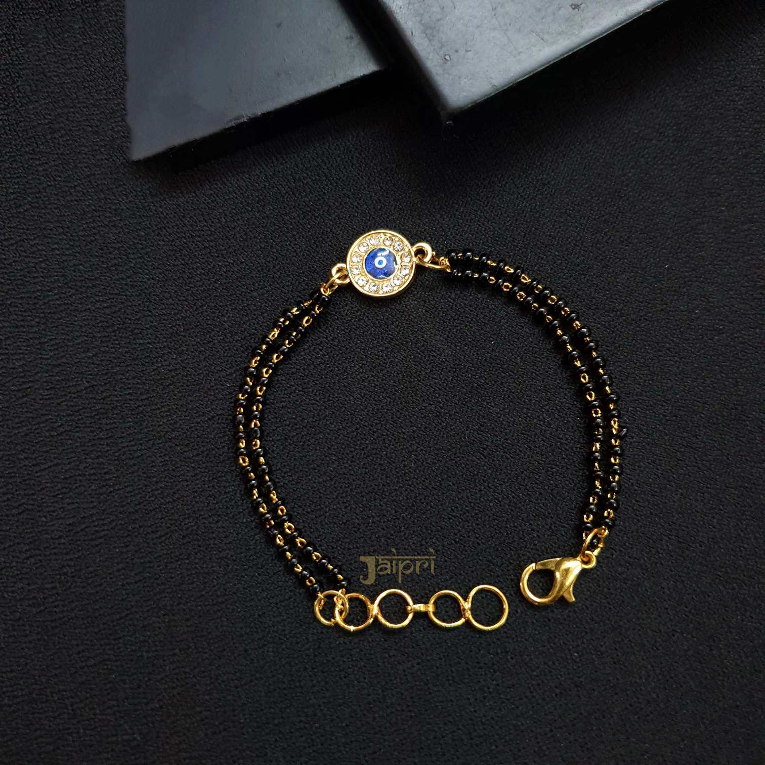 Double Layer Evil Eye Stone Bracelet
