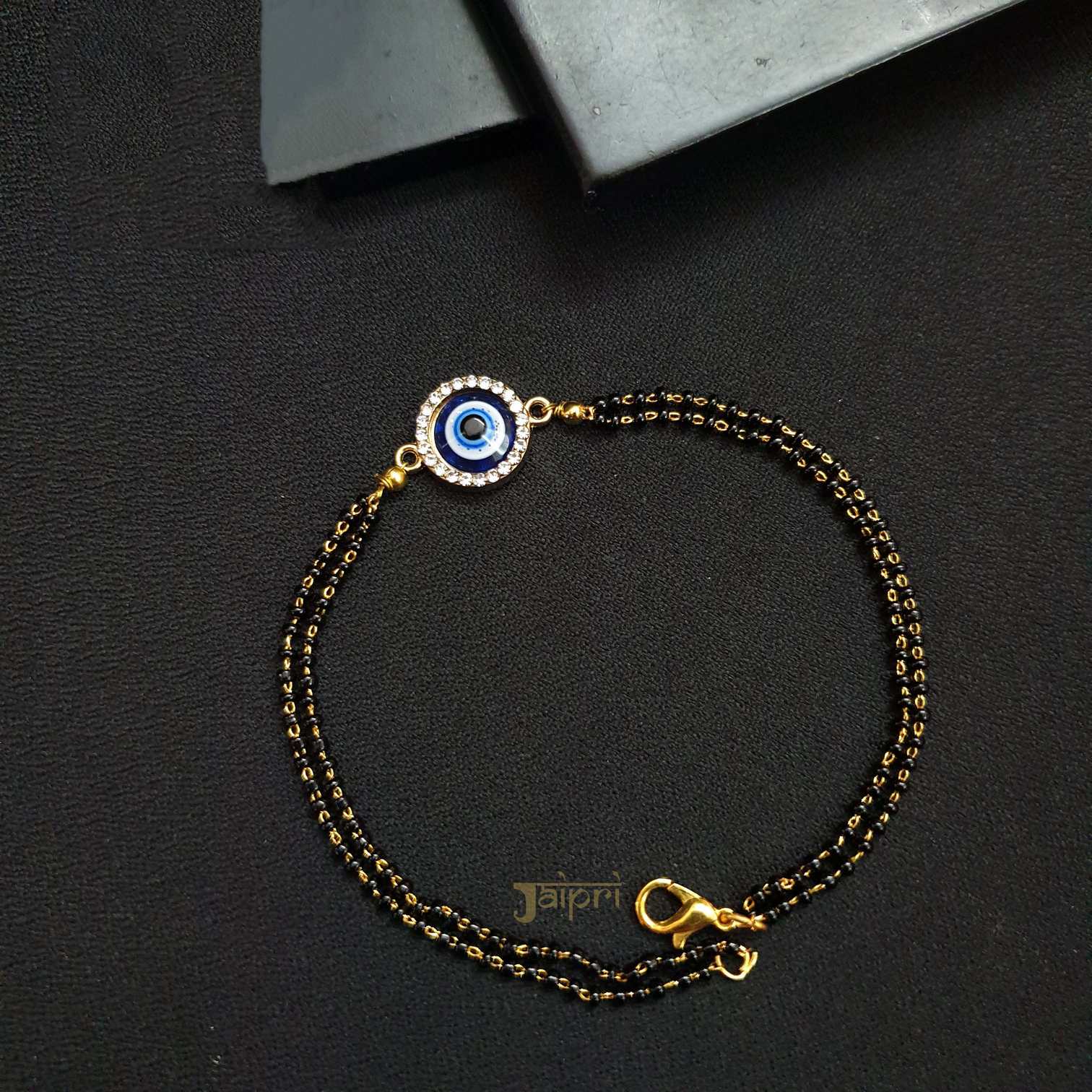 Blue Evil Eye With AD Stone Bracelet