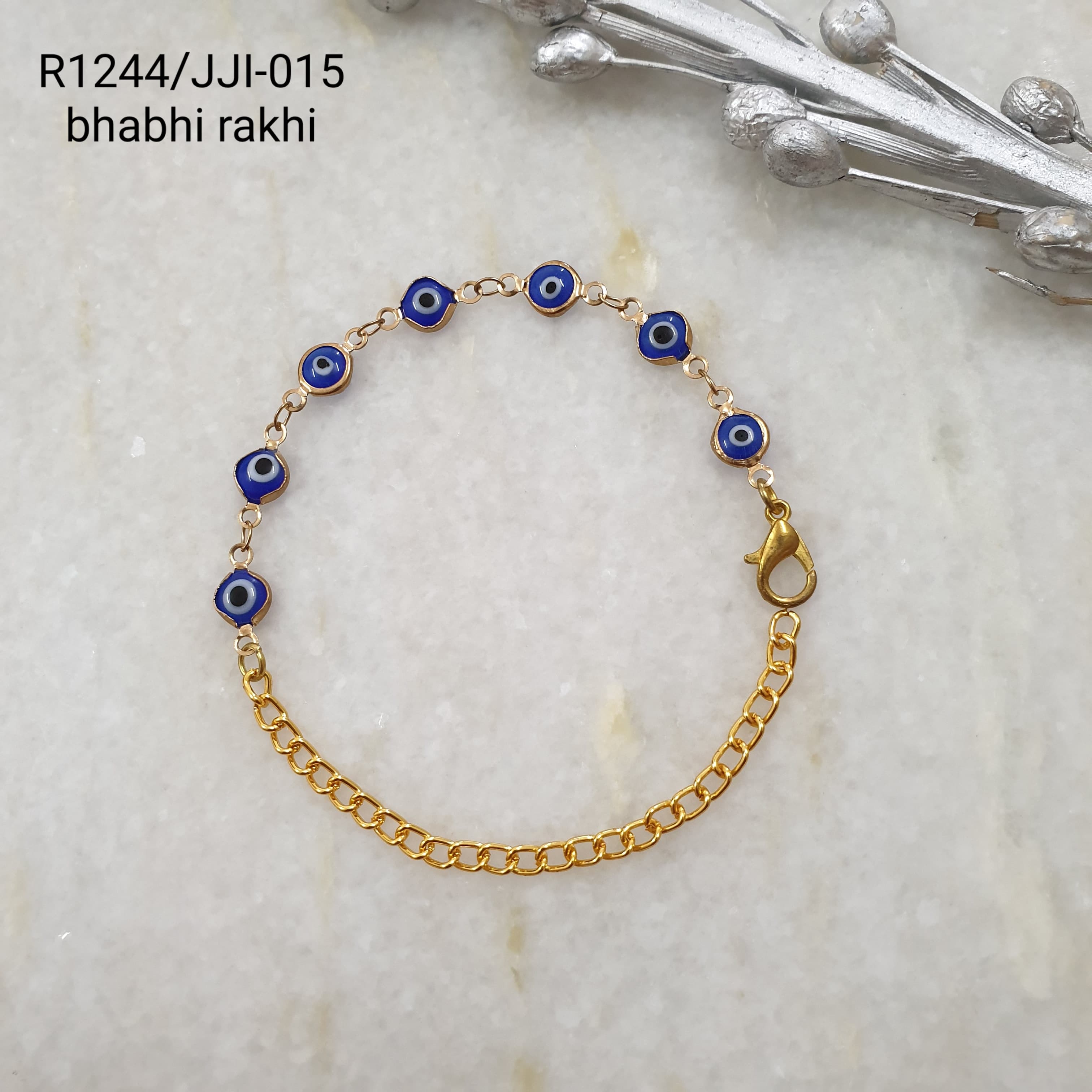 Evil Eye Bracelet Rakhi For Bhabhi Sister