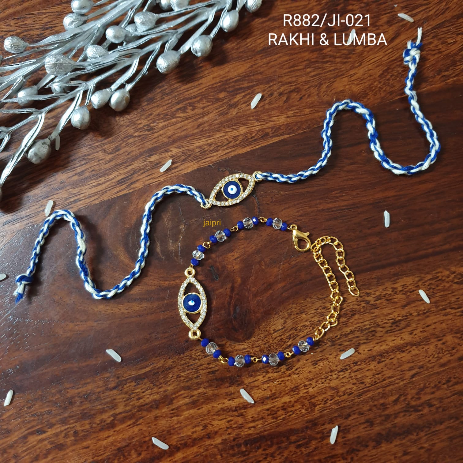 Evil Eye Bhaiya Bhabhi Rakhi Set