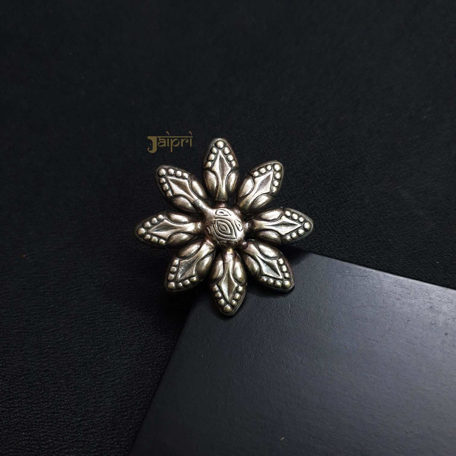 Adorable Oxidized Floral Ring