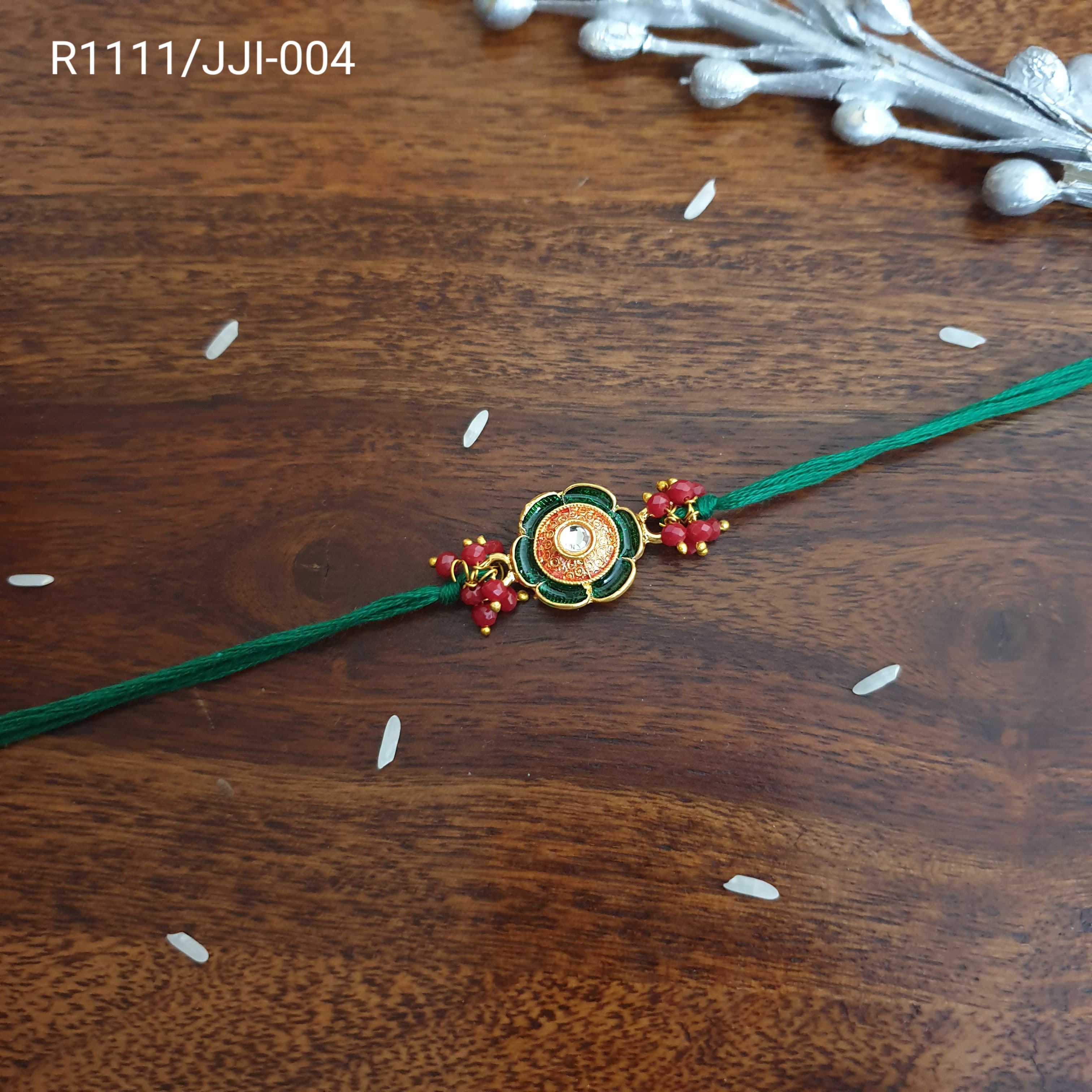 Floral Beaded Rakhi