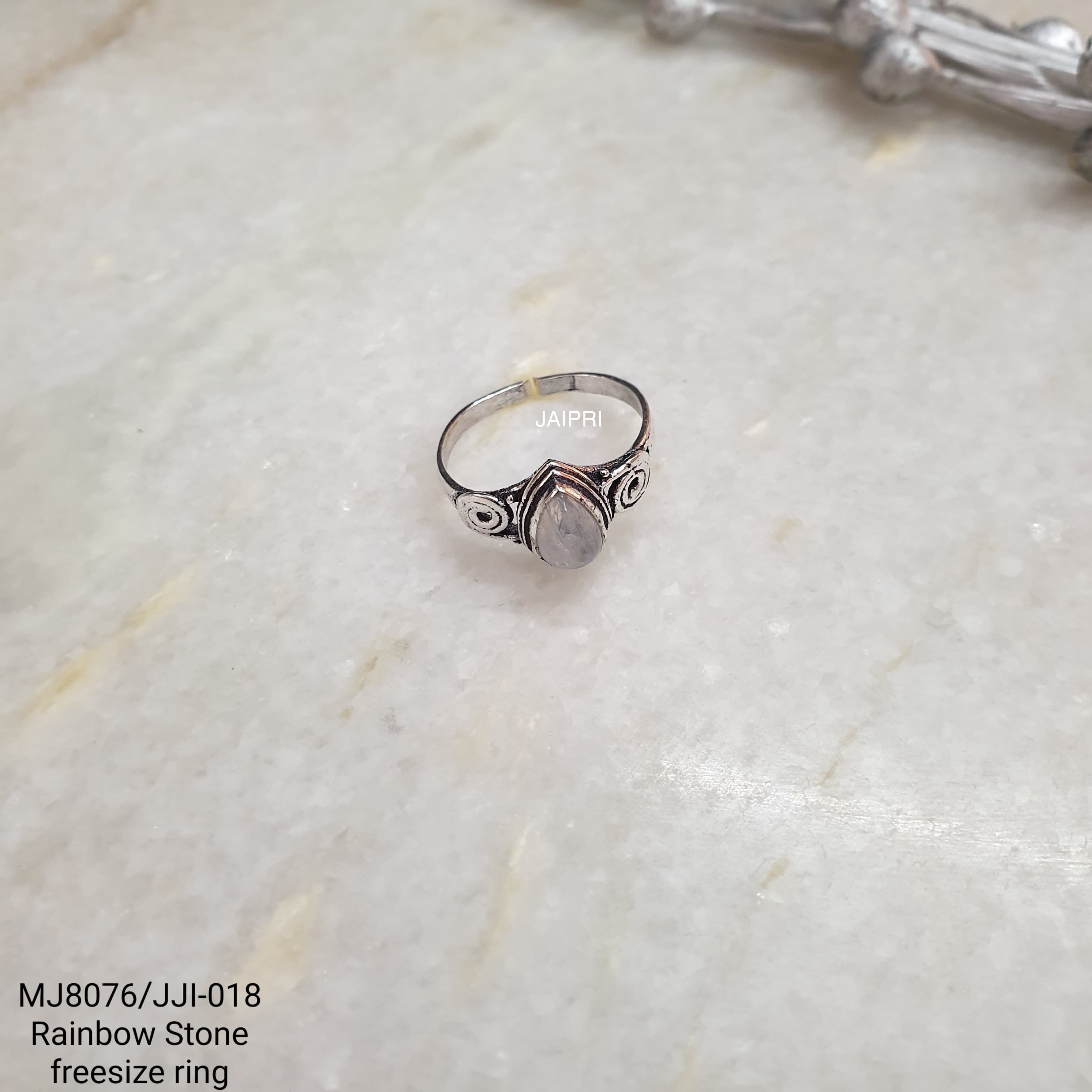 Rainbow Drop Stone Freesize Ring