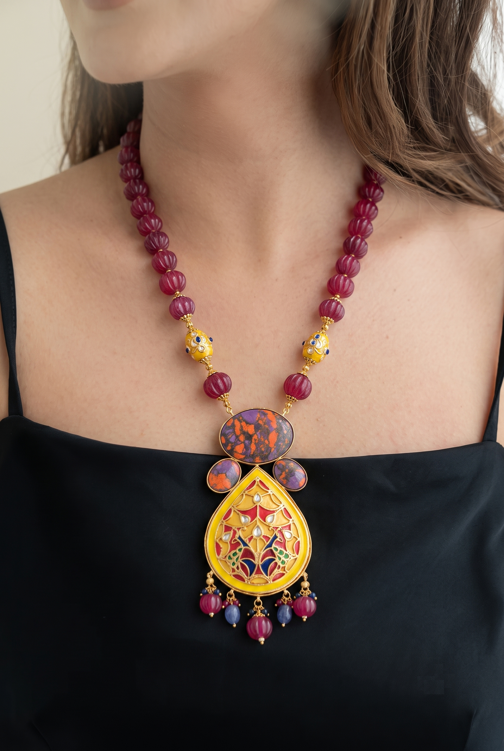 Rubina Fusion Pendant Necklace