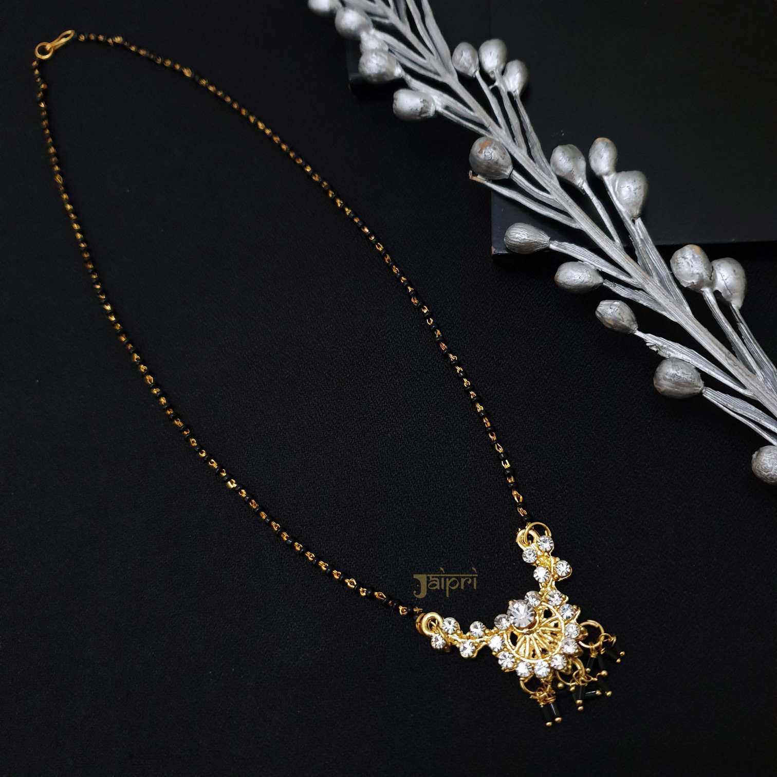 Designer Zircon Stone Gold Tone Mangalsutra