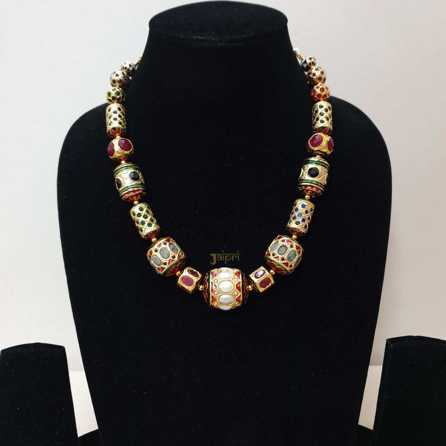 Designer Meenakari & Pearl Stone Necklace