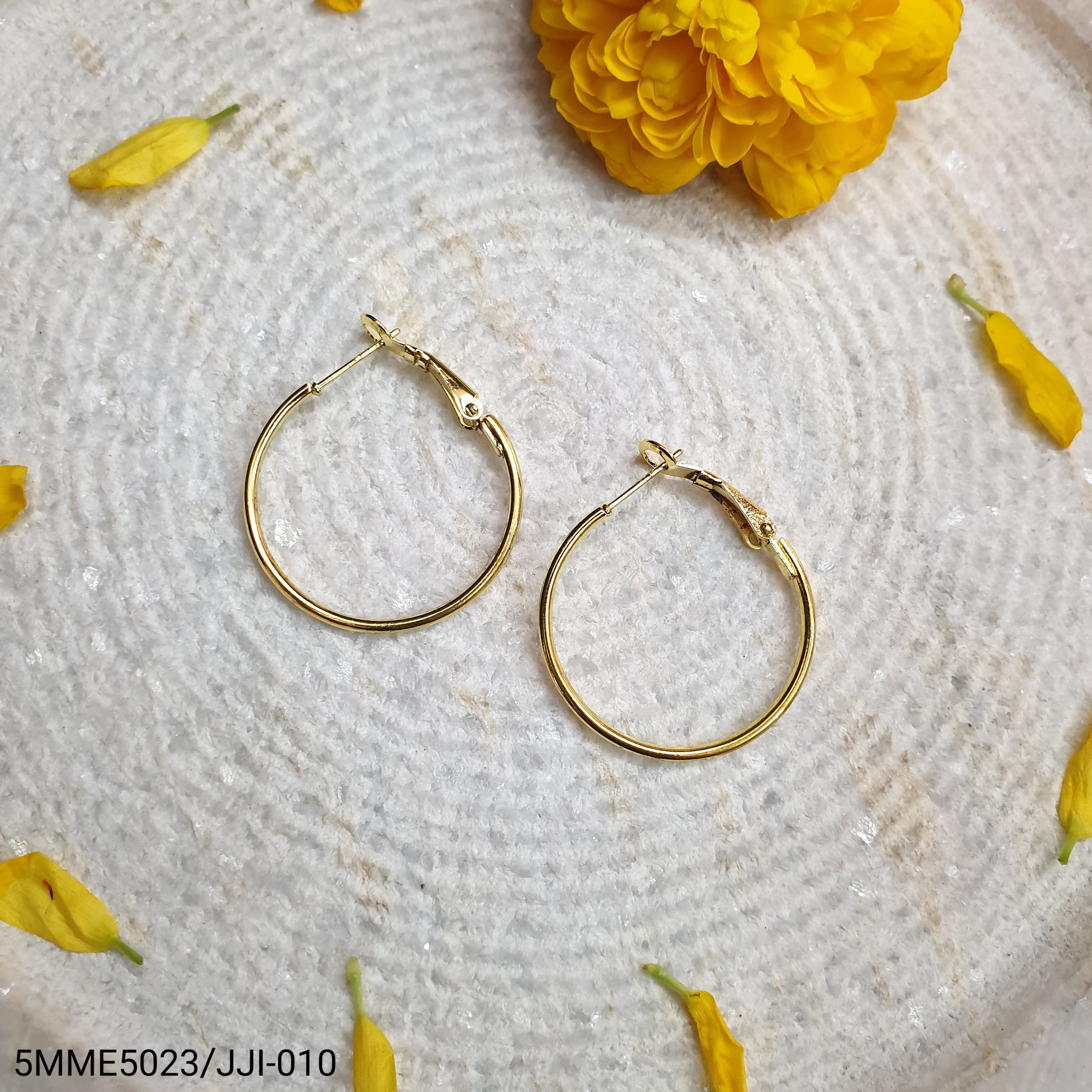 Gold Tone Small Hoop Earrings