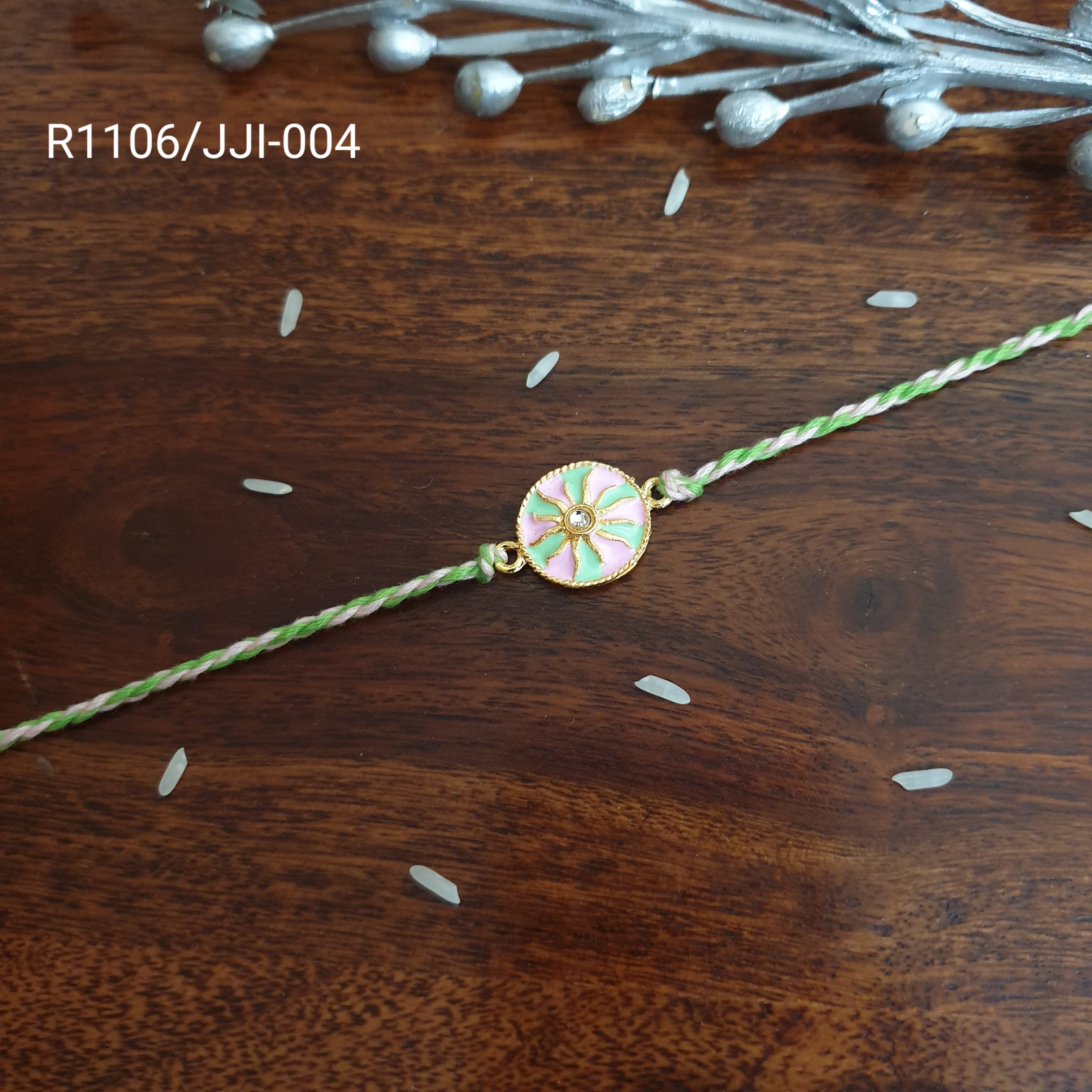 Baby Pink Meenakari Rakhi