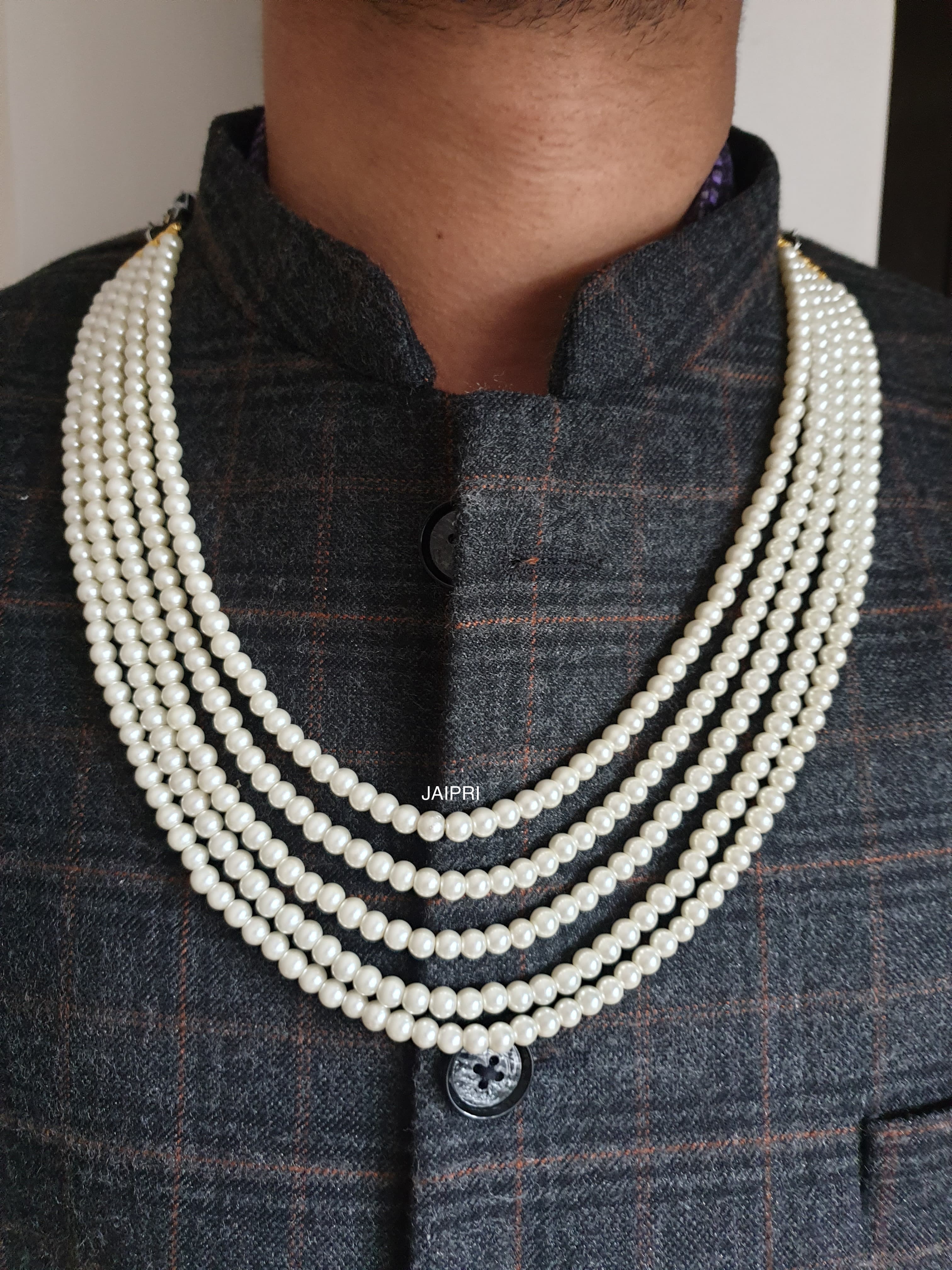 Five Layered Pearl Groom Necklace