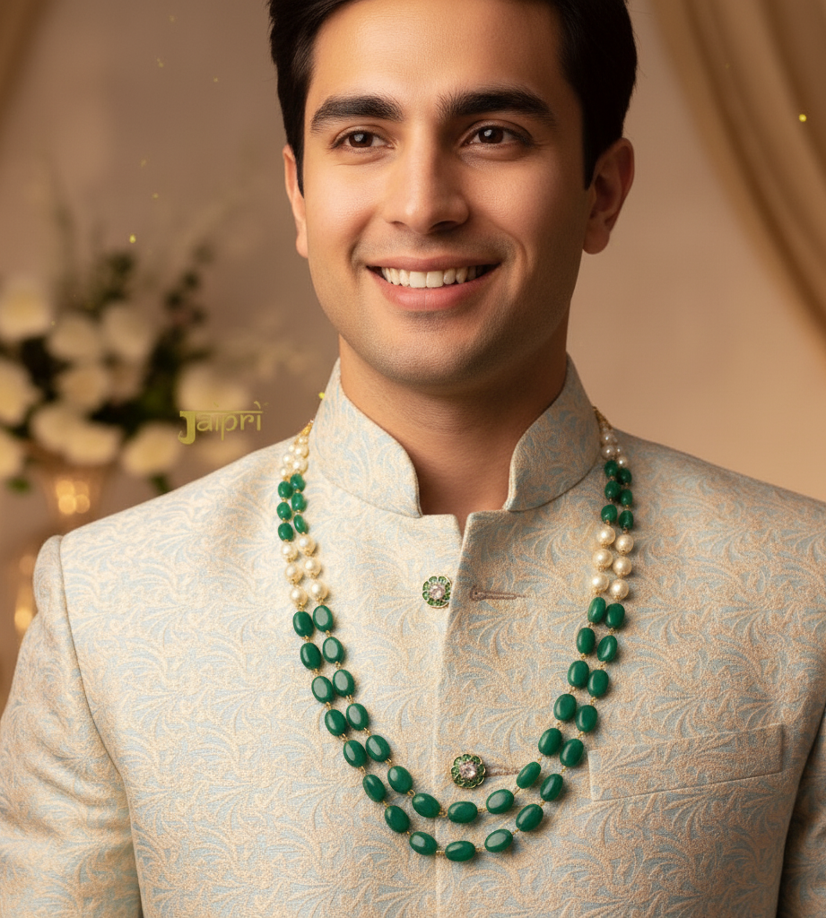 Green Groom Necklace For Wedding