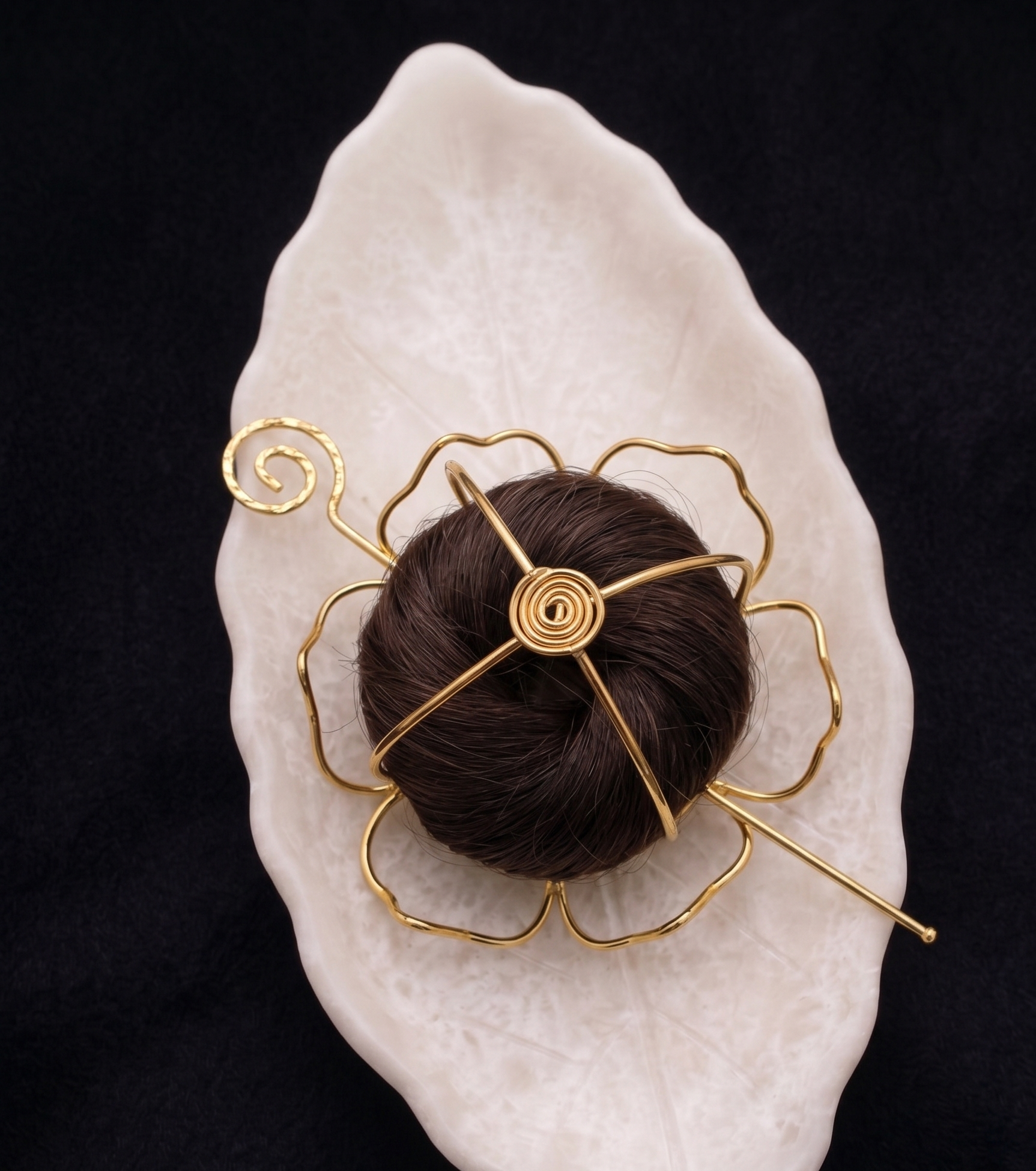Floral Bridal Elegant Bun Pin