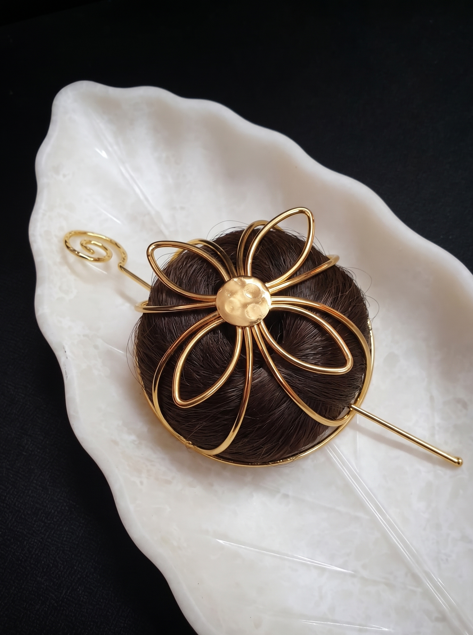 Floral Lightweight Bridal Bun Pin