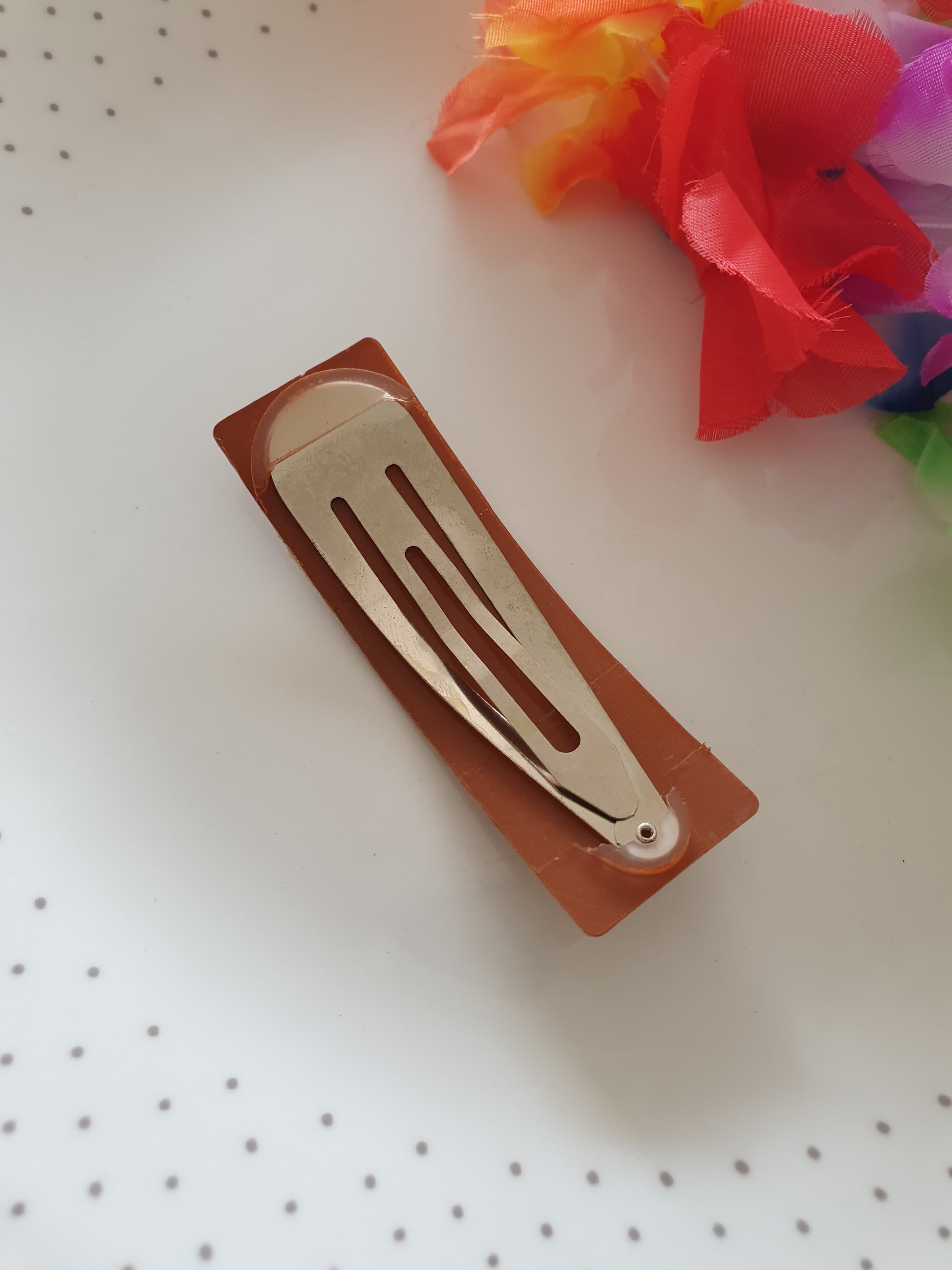 Brown Handpainted Designer Hair Clip