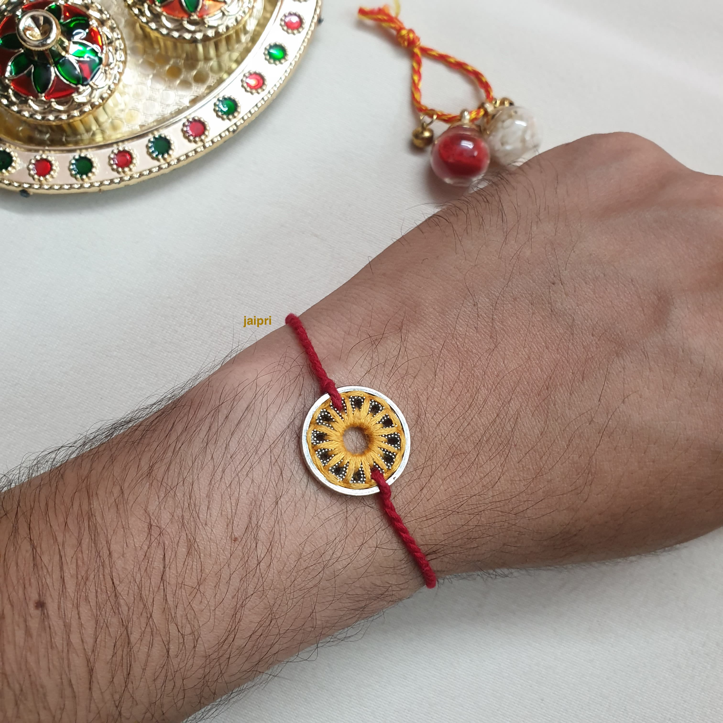 Handmade Oxidised Silver Rakhi
