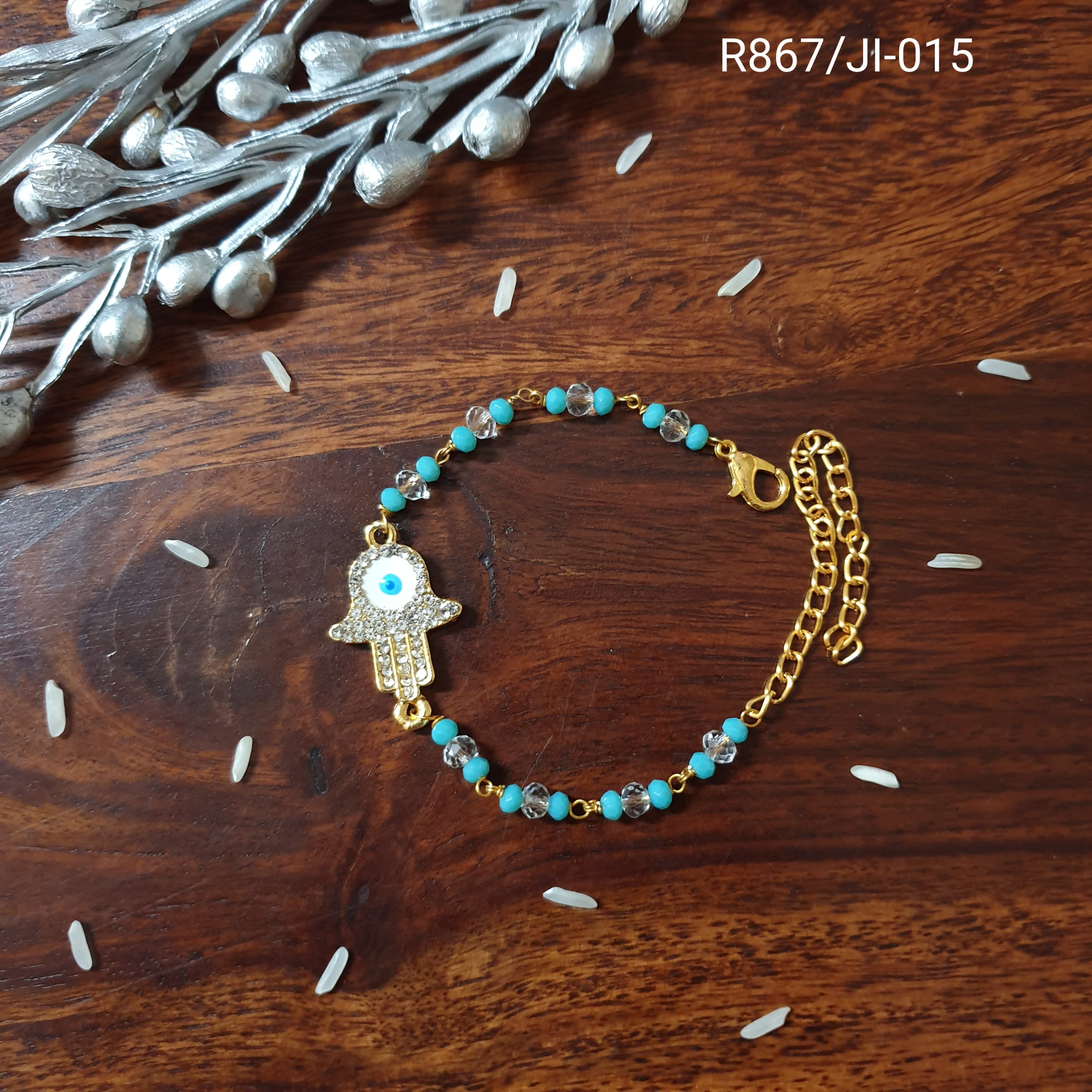 Humsa Beaded Rakhi For Bhabhi (Pack of One)
