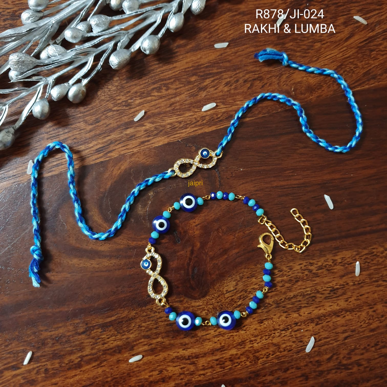 Infinity Evil Eye Rakhi Set