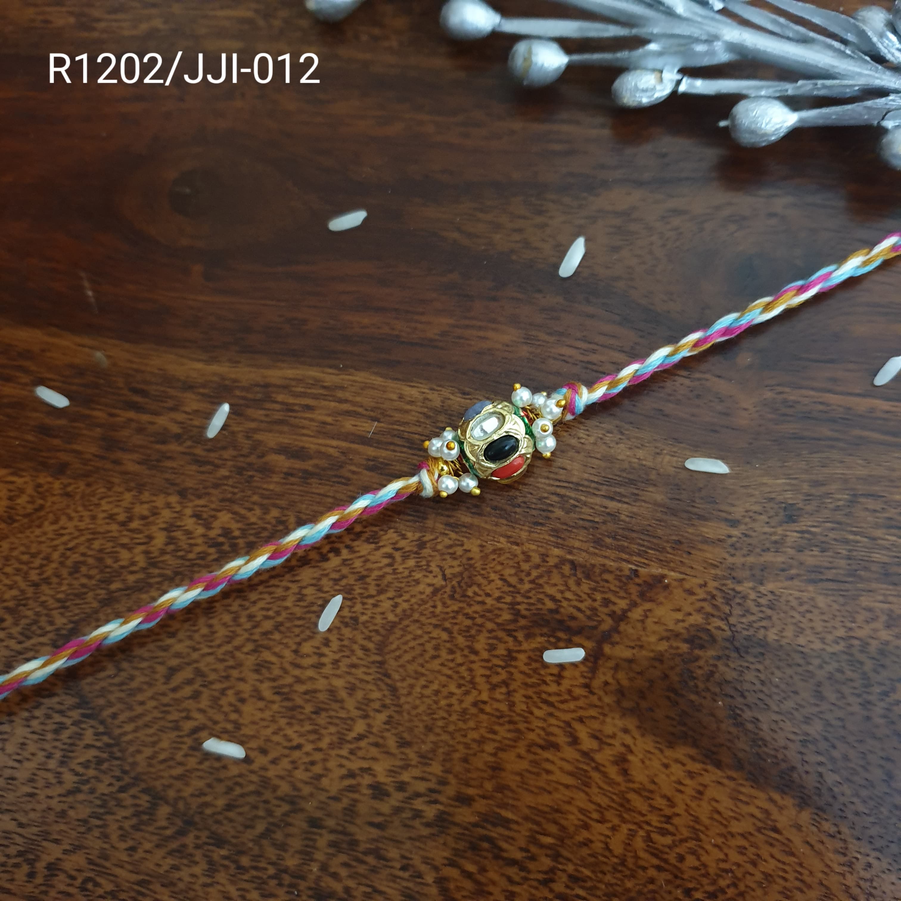 Navratana Stone Jadau Rakhi