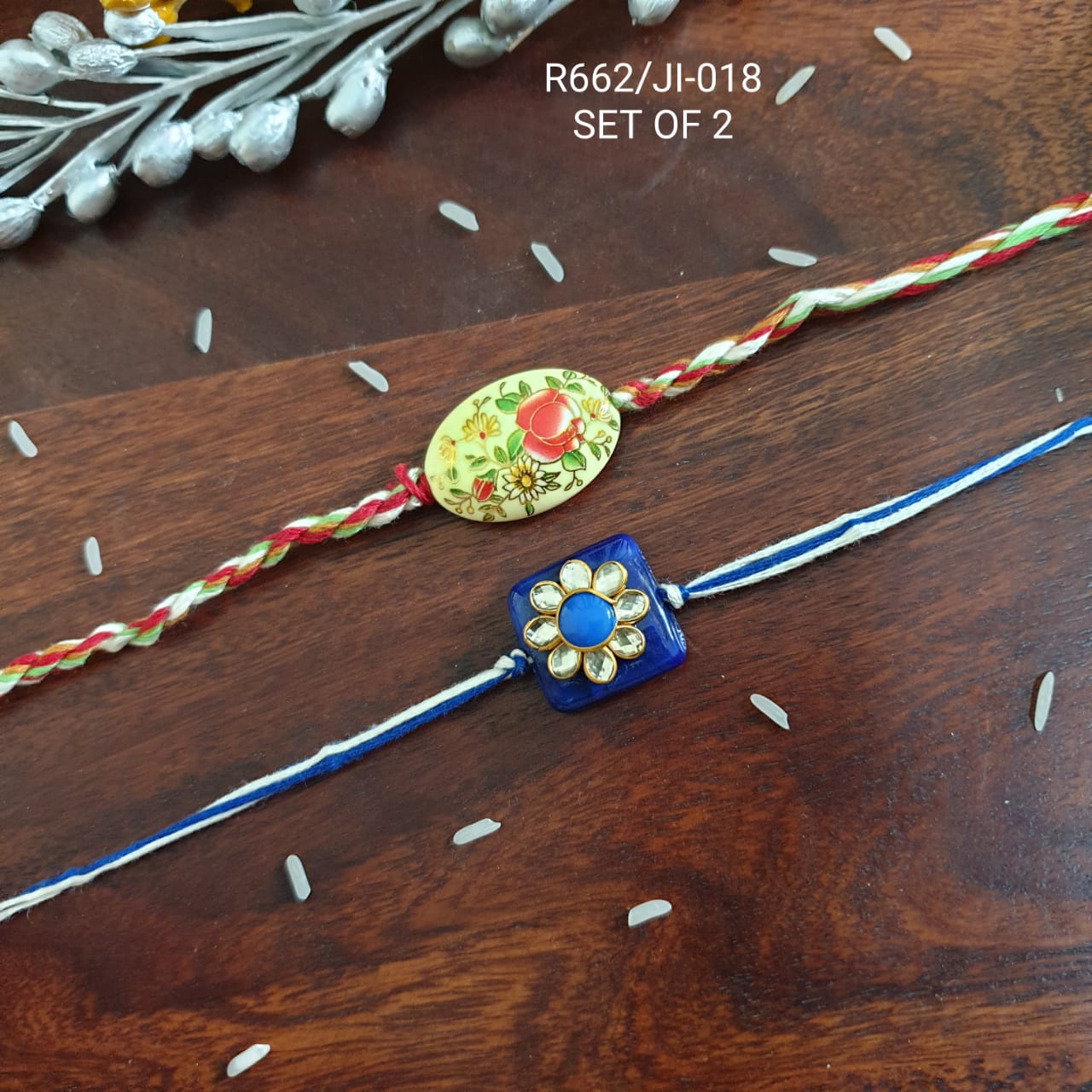 Jaipuri Stone Rakhi For Rakshabandhan ( Pack Of Two)