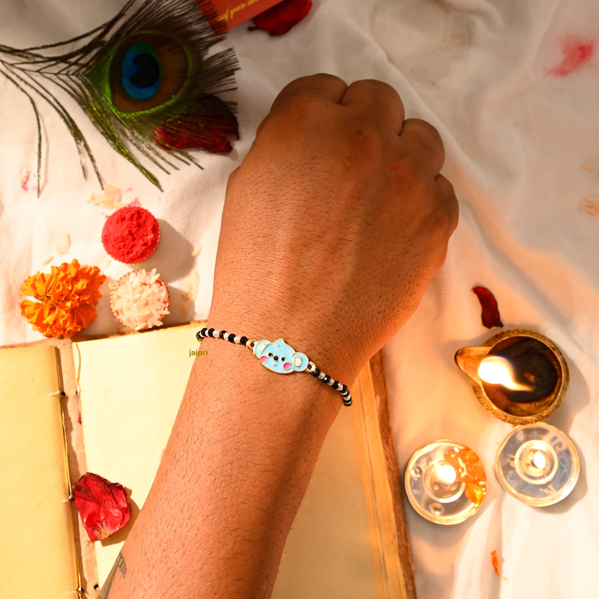 Blue Bear Nazariya Rakhi For Kids