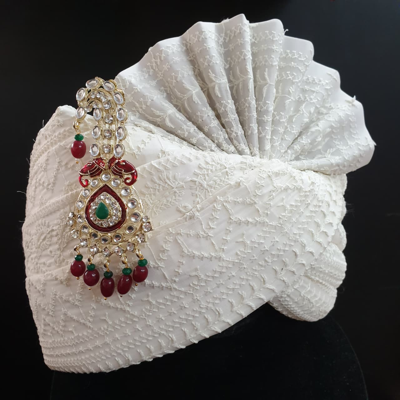 Red Elephant Kundan Kilangi For Wedding