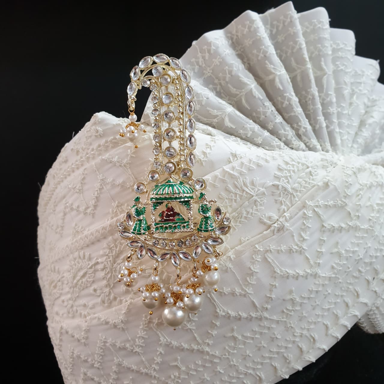 Pearl Kundan Baraat Kilangi For Wedding