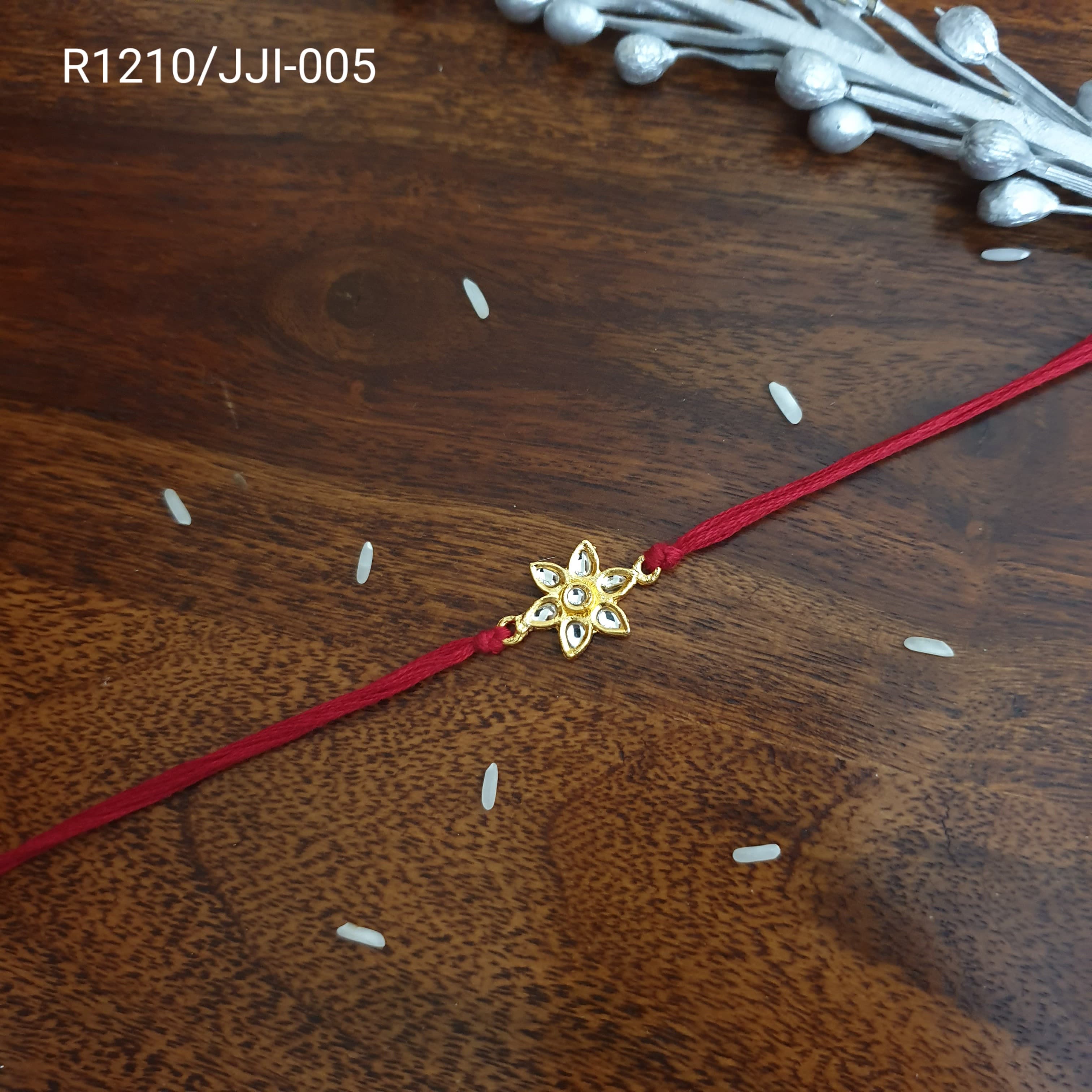 Kundan Flower Rakhi