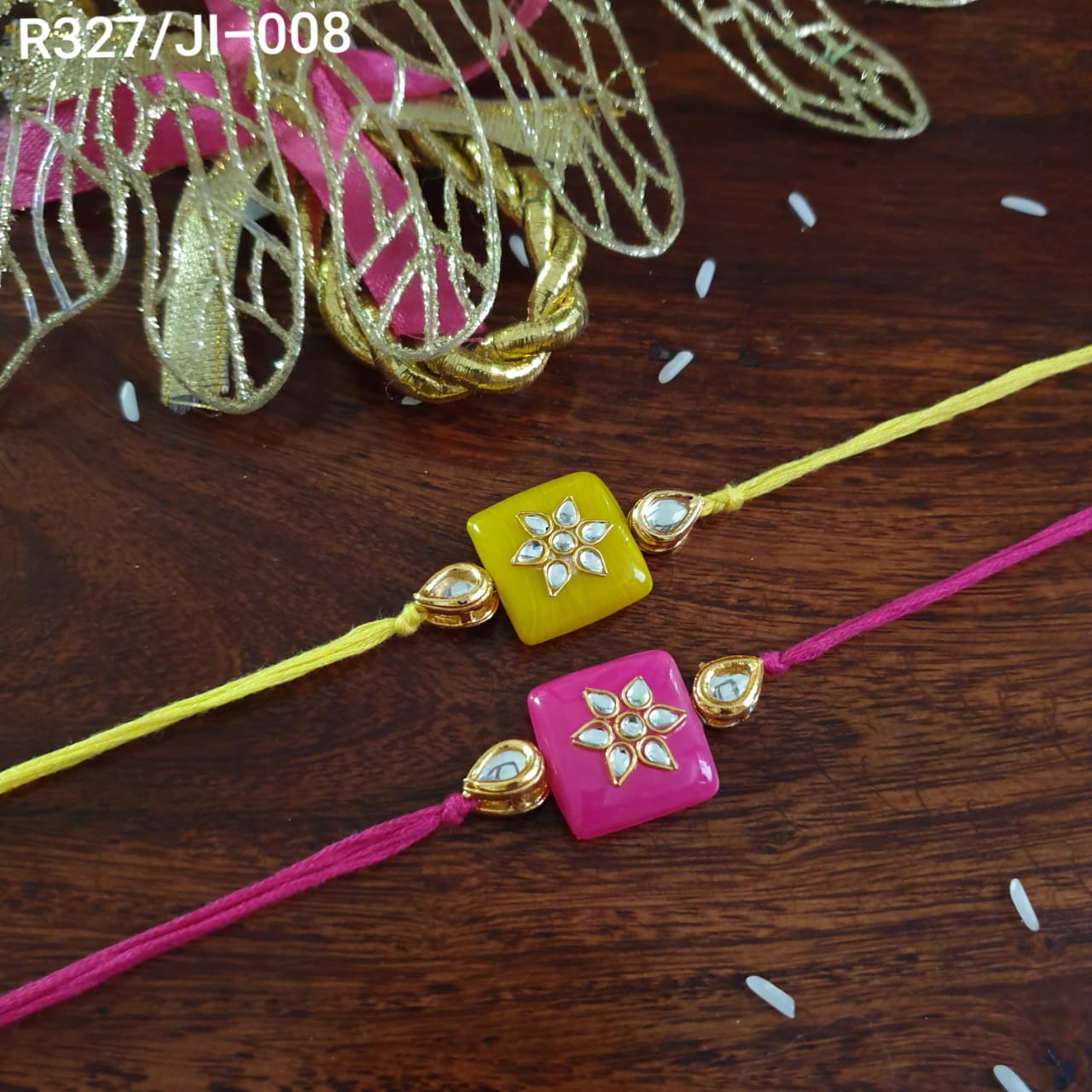 Kundan Stone Rakhi For Rakshabandhan (Pack Of Two)