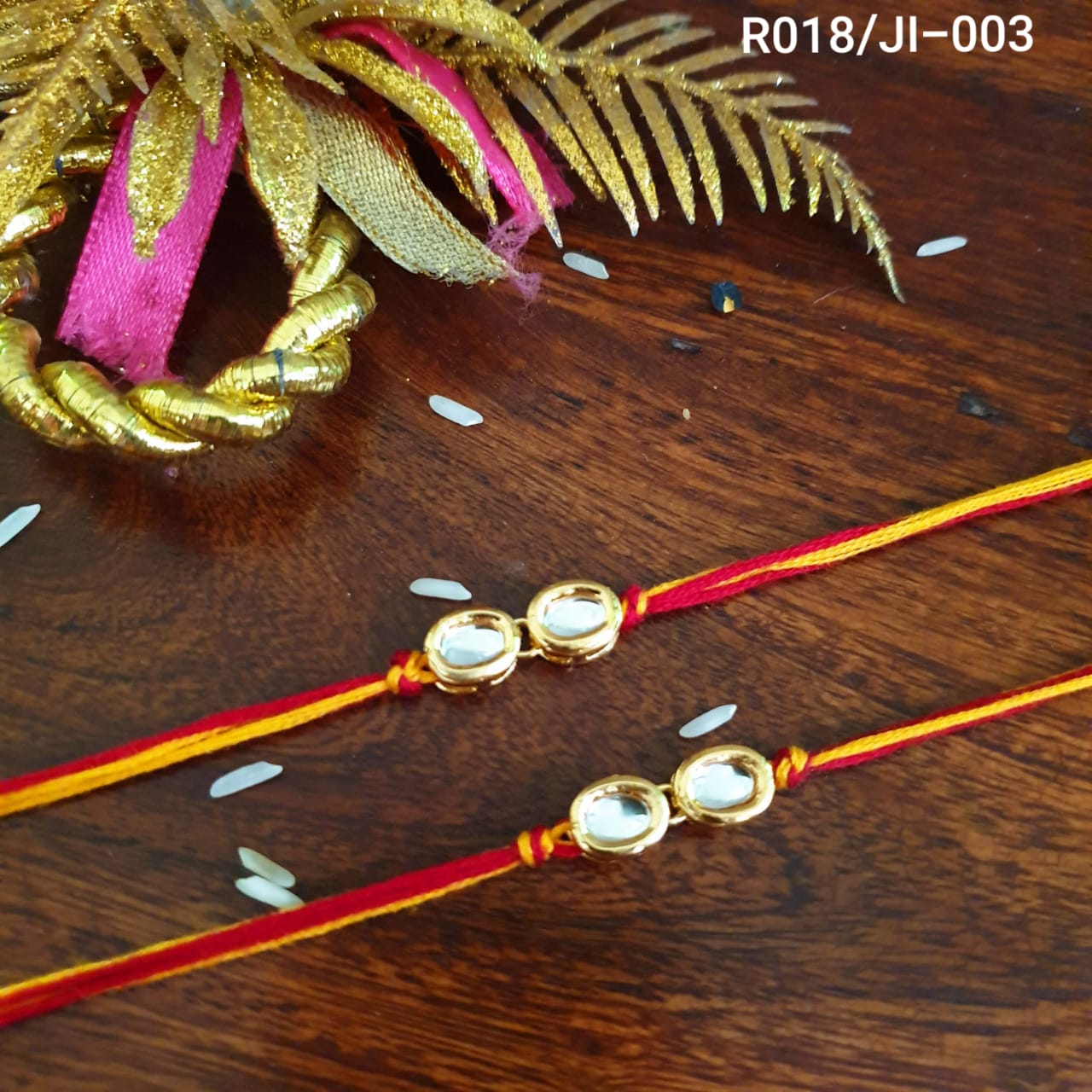 Kundan Stone Rakhi (Pack Of Two)