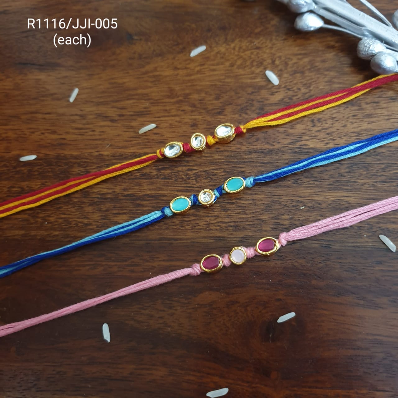 Kundan Brother Rakhi For Rakshabandhan (Pack of Three)