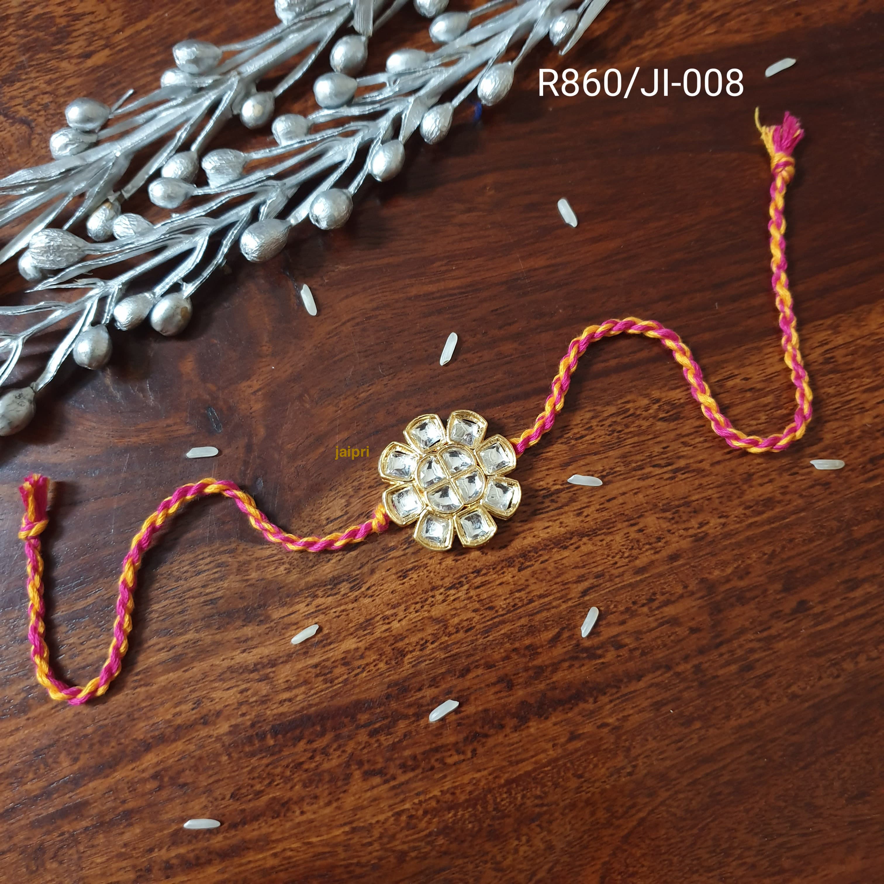 Kundan Stone Designer Rakhi