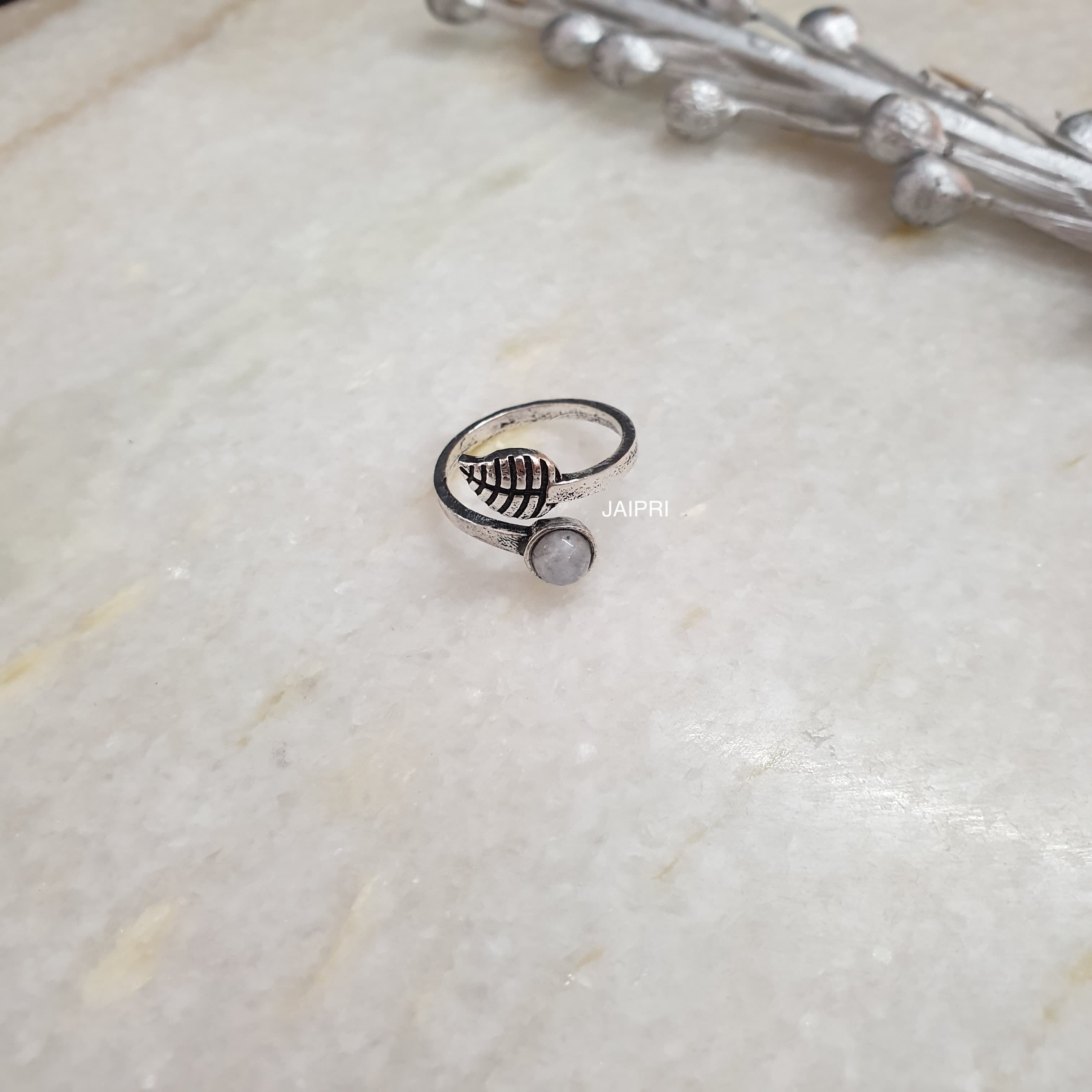 Rainbow Stone Adjustable Handmade Ring