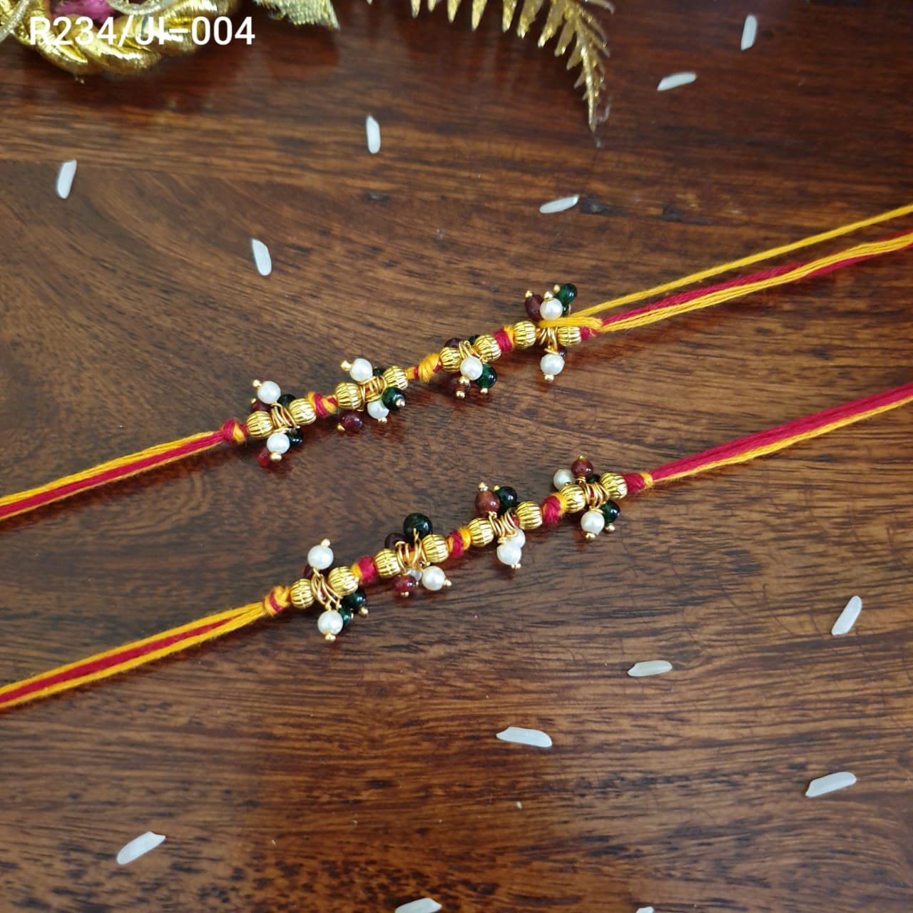 Small Bead Rakhi For Bhai (Pack Of Two)