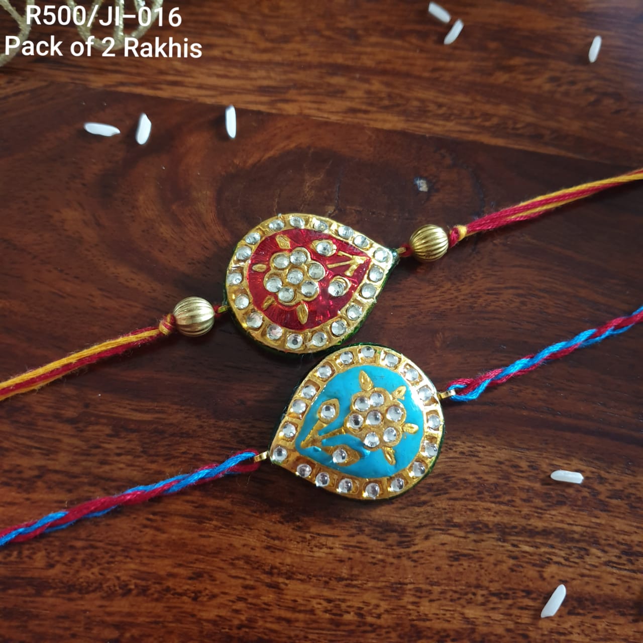 Kundan Meenakari Rakhi For Rakshabandhan (Pack Of Two)