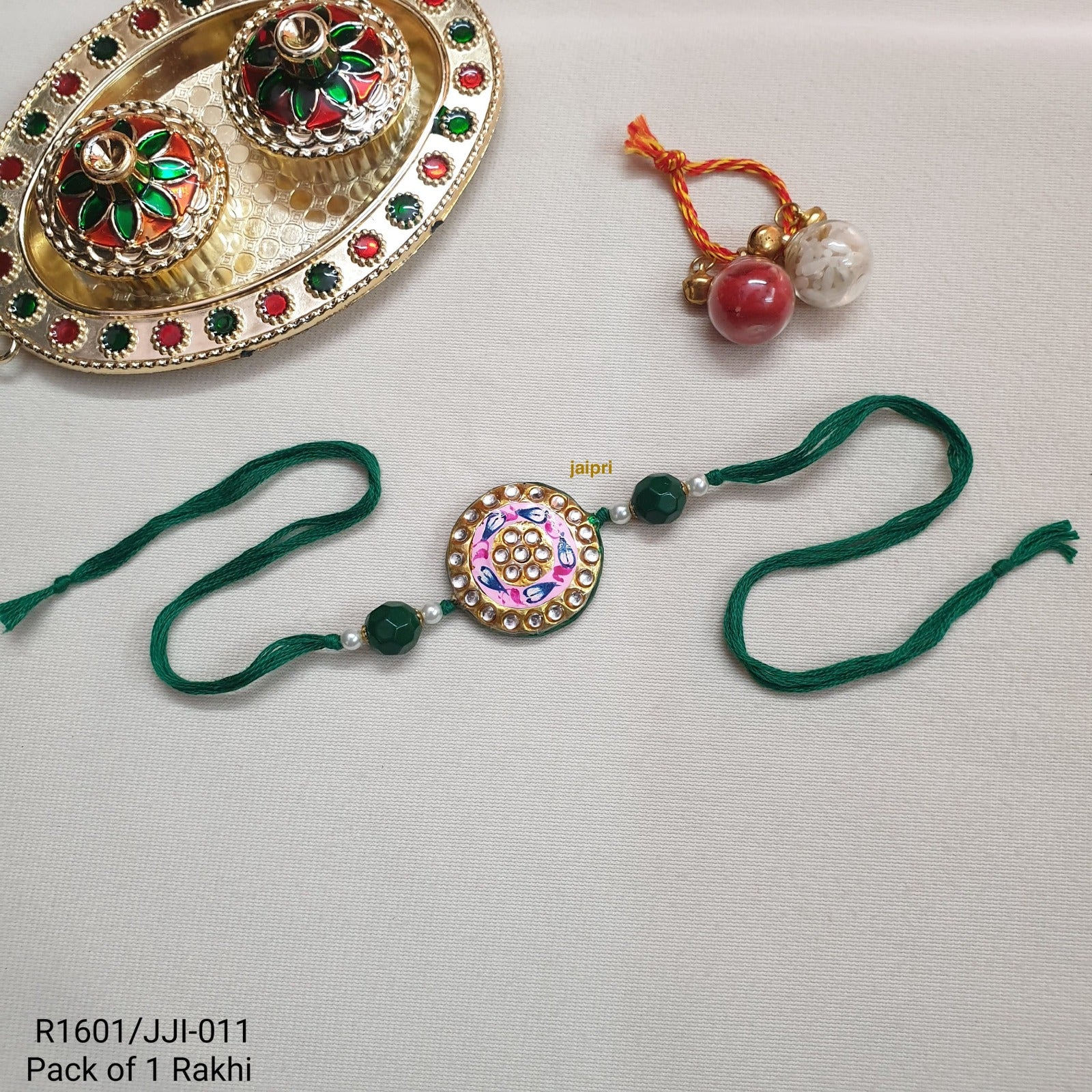 Pink Meenakari Rakhi