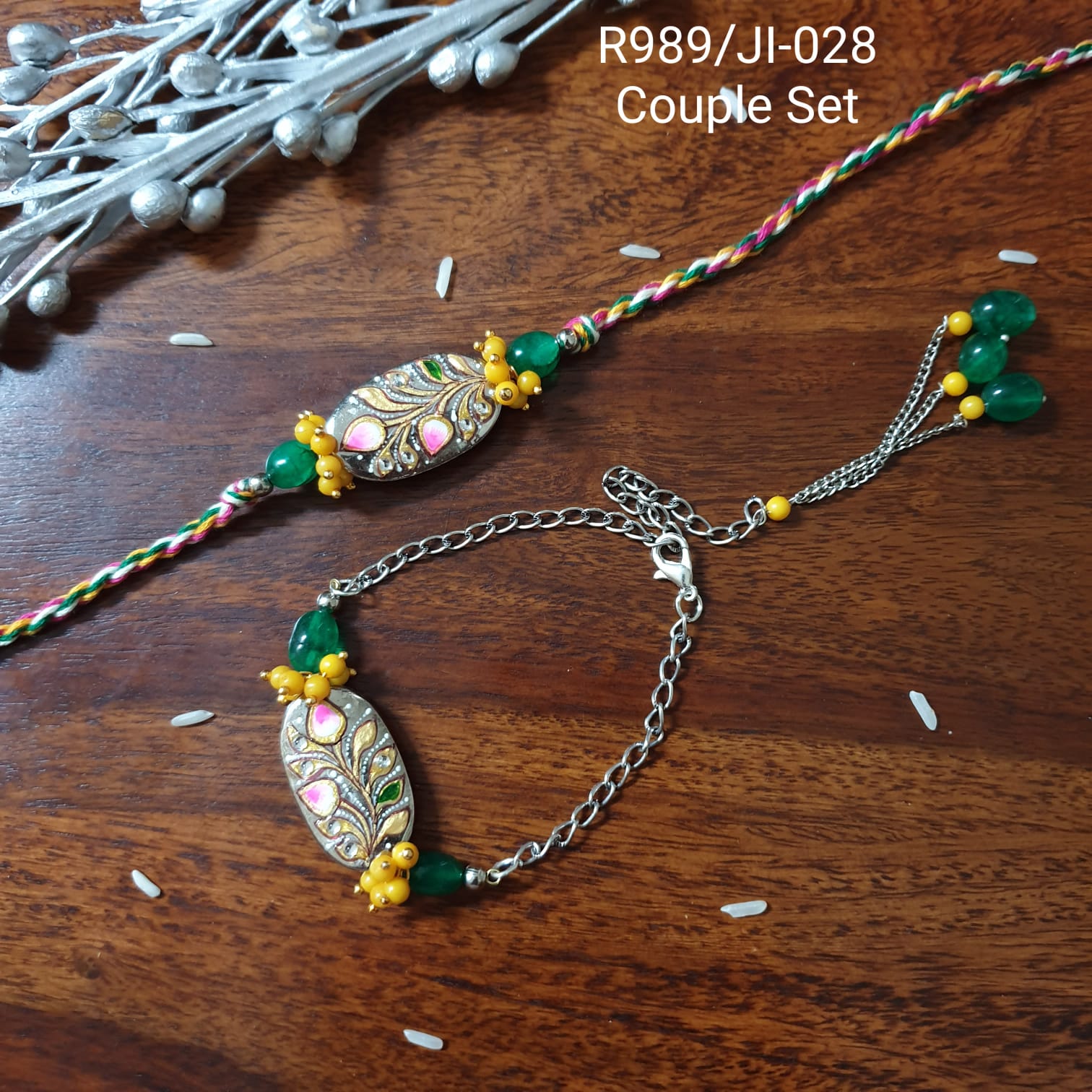 Handpainted Rakhi for Brother and Sister for Rakshabandhan