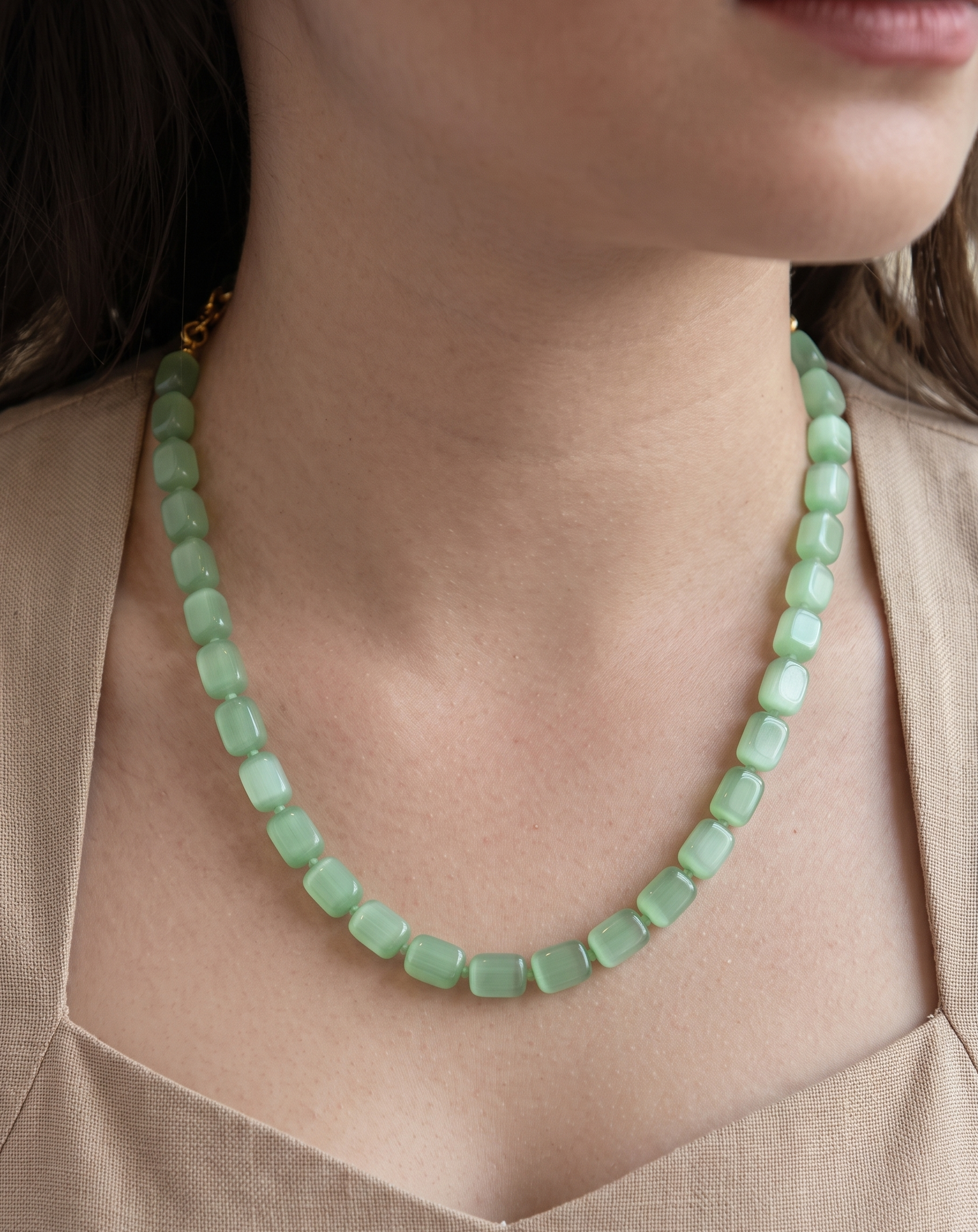 Eva Green Stone Necklace Mala