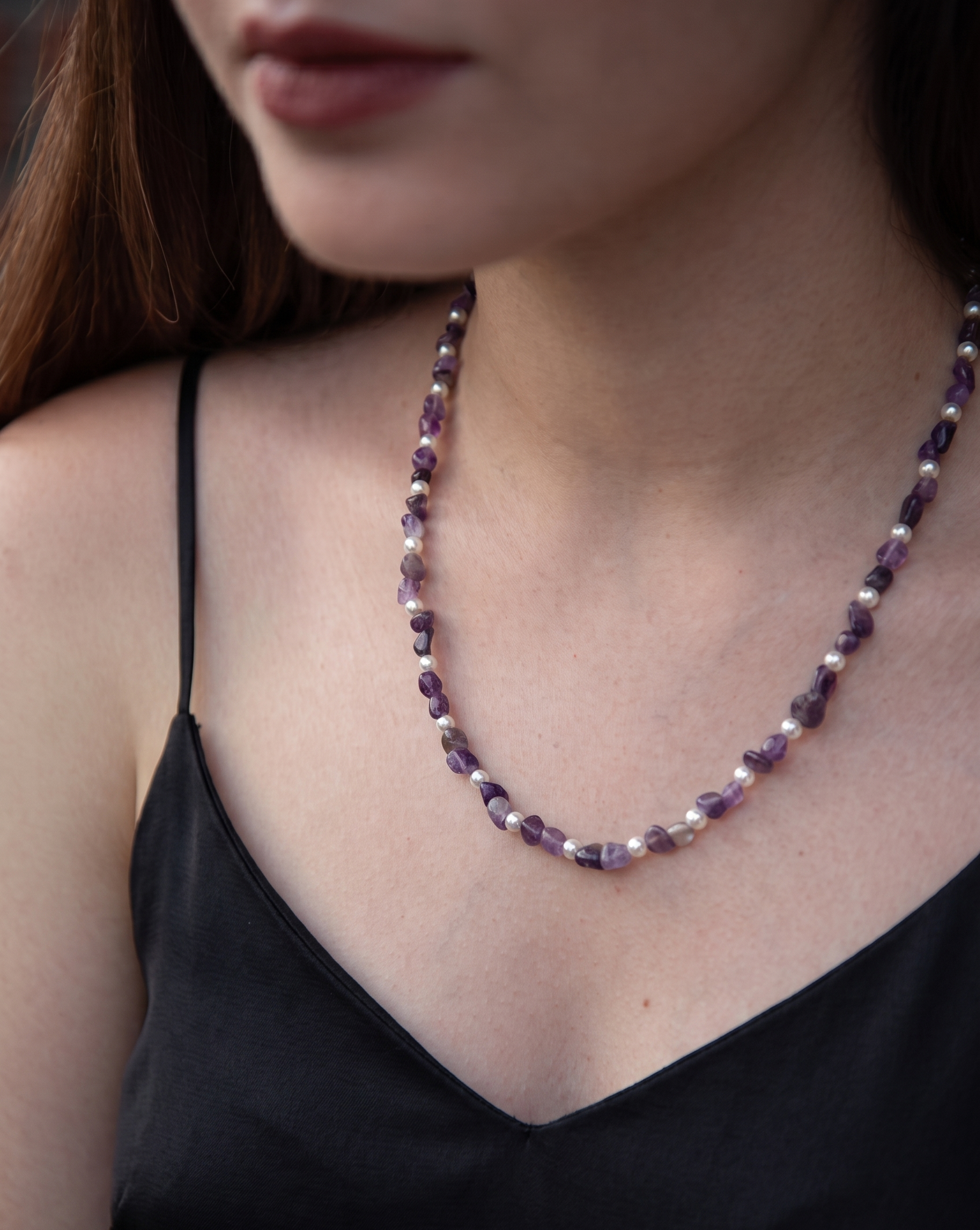 Rashi Purple Uncut Necklace