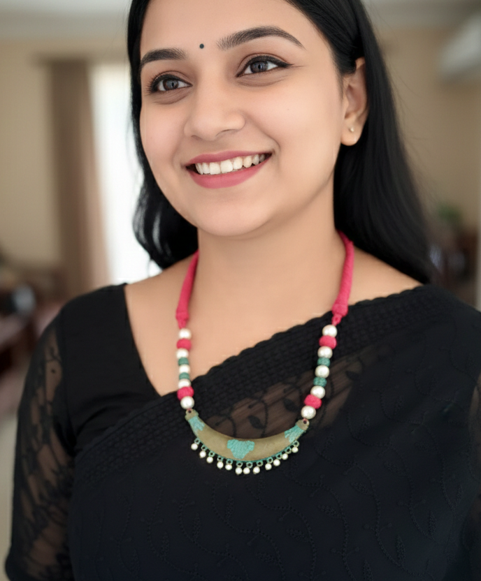 Turquoise Designer Thread Necklace