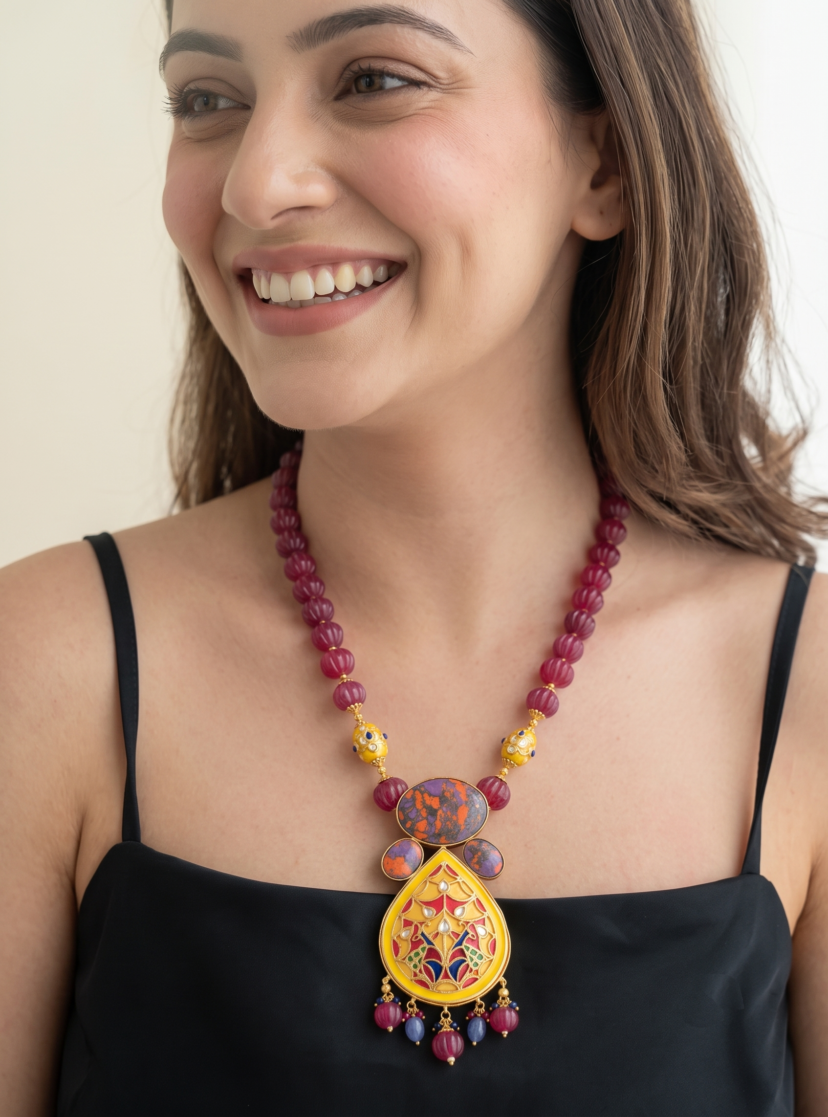 Rubina Fusion Pendant Necklace