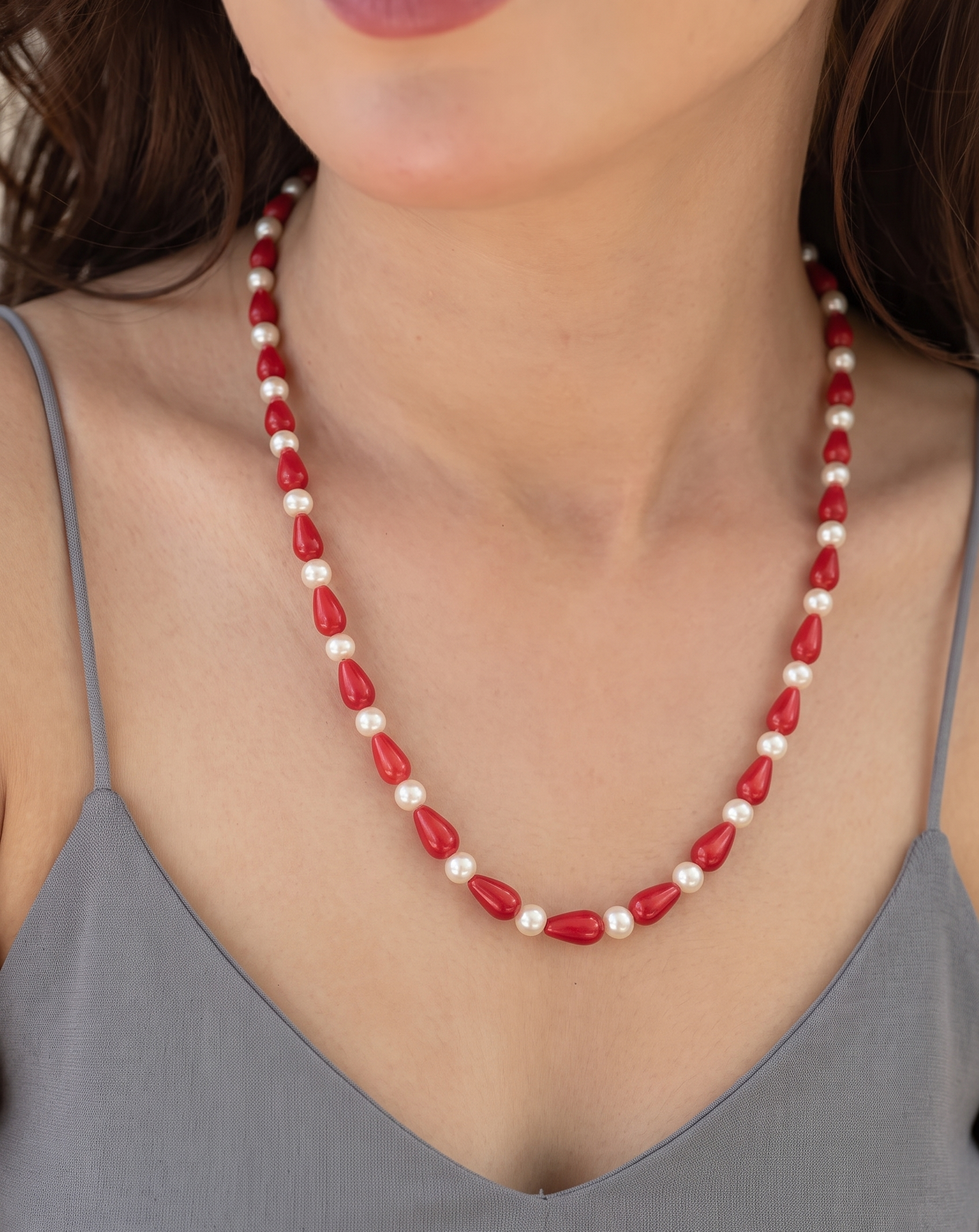 Ishaa Coral Necklace Mala