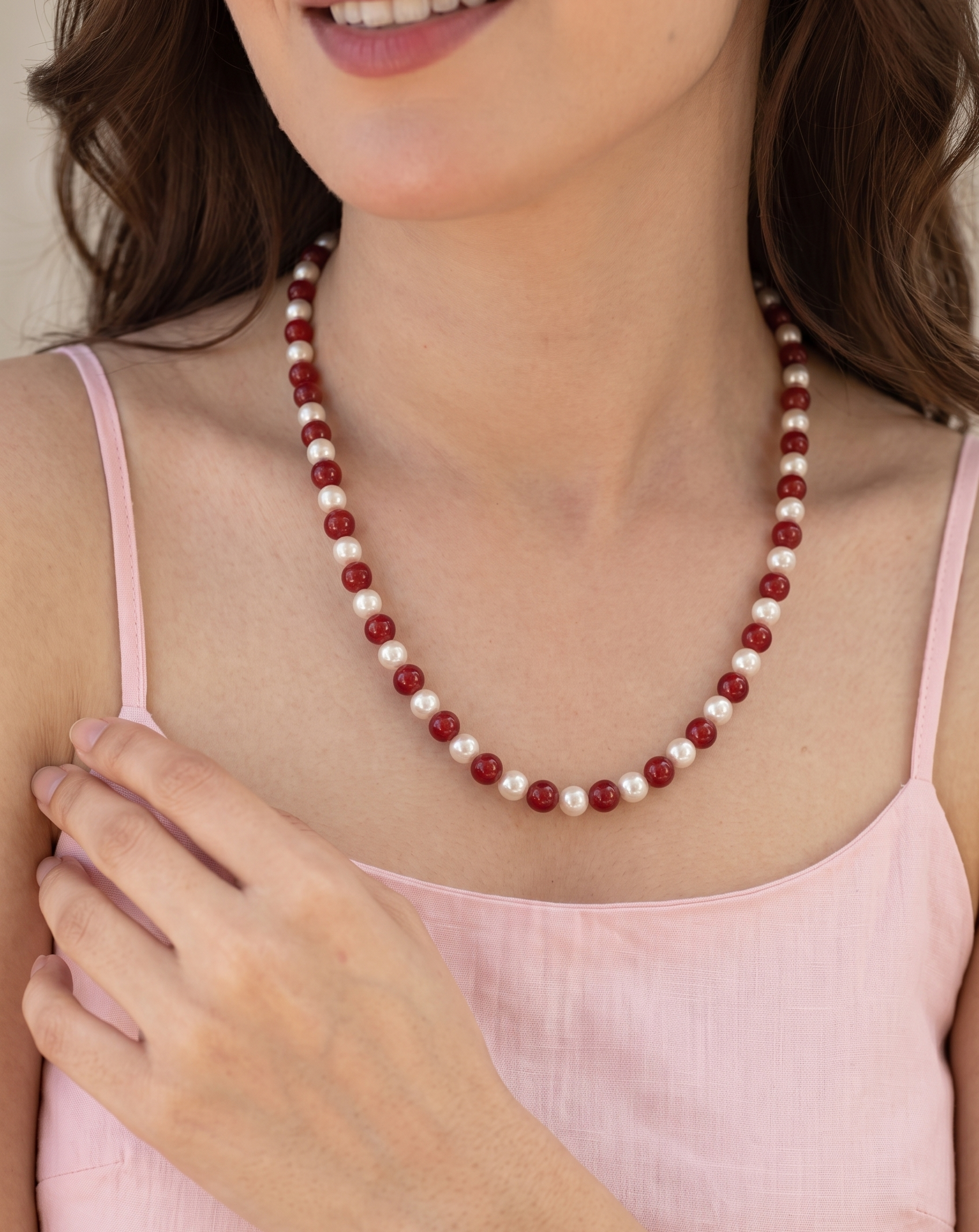 Dhriti Brown Stone Necklace