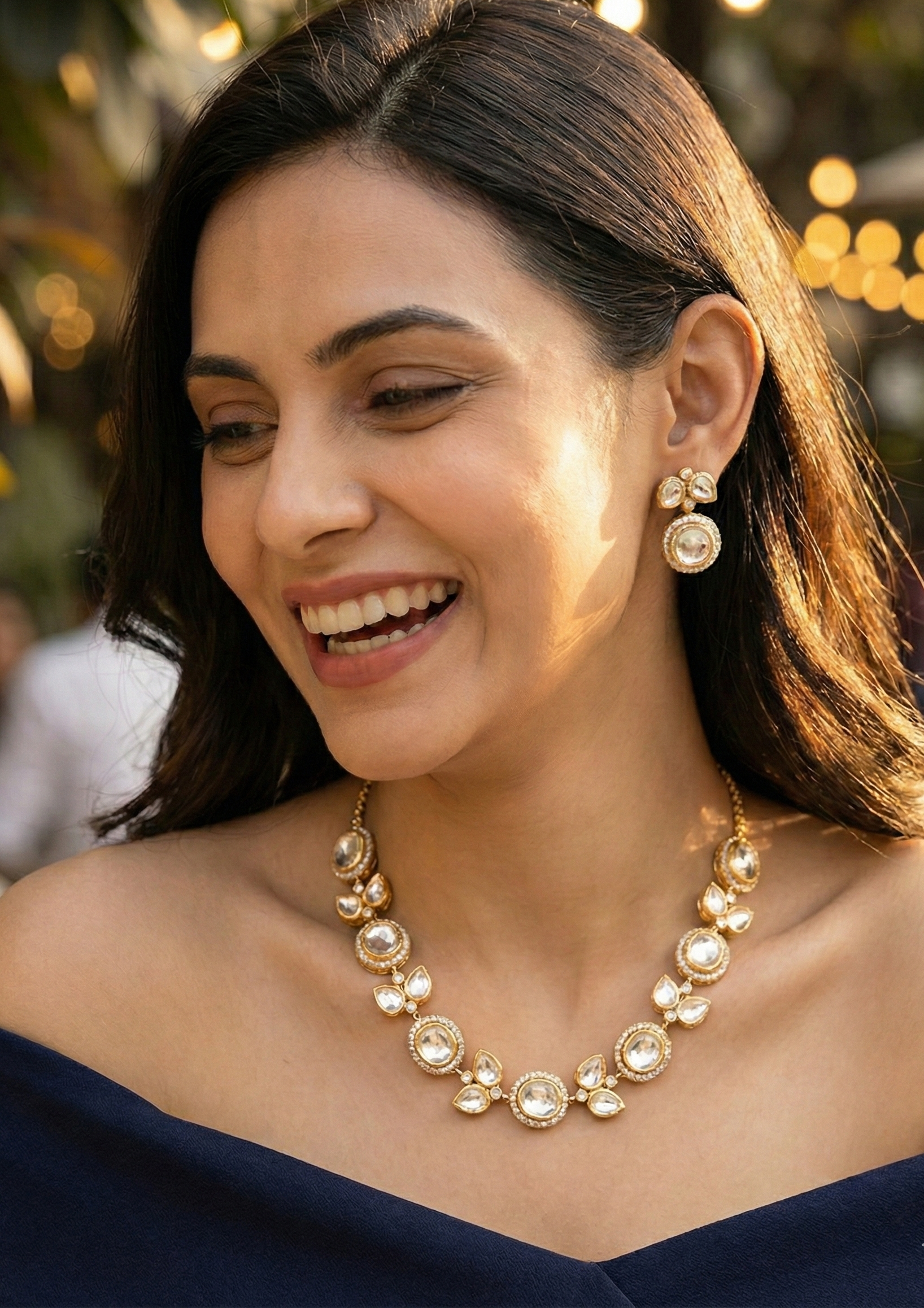 Polki American Diamond Necklace