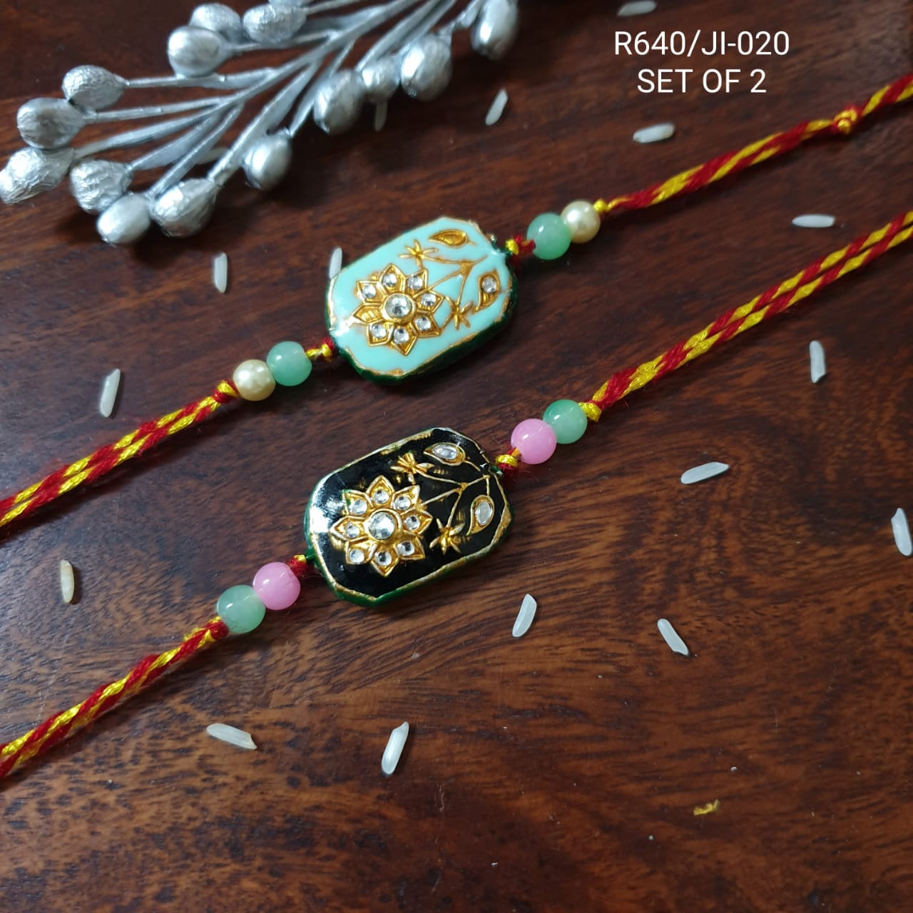 Enamel Jaipuri Rakhi For Rakshabandhan (Pack Of Two)
