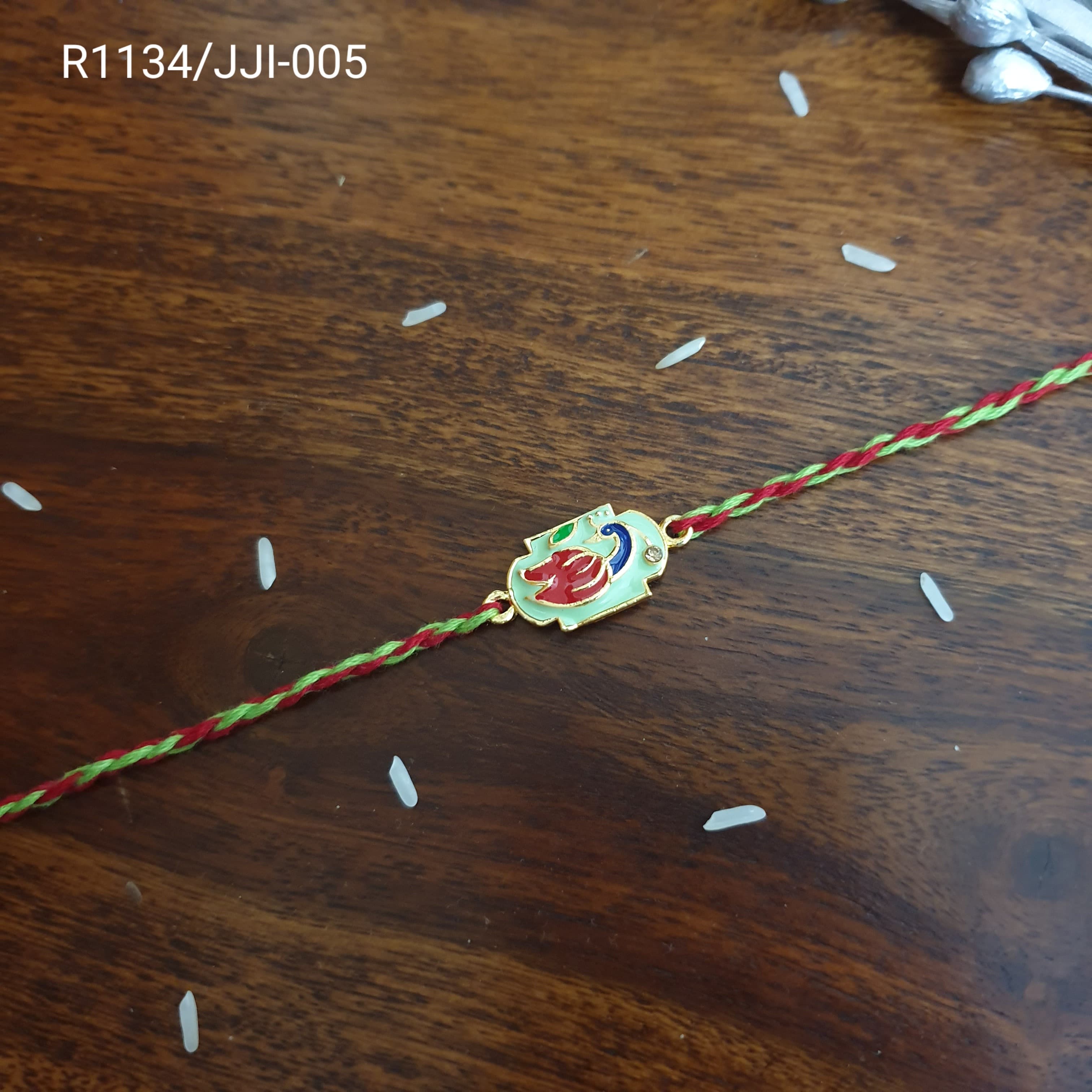 Peacock Meenakari Rakhi