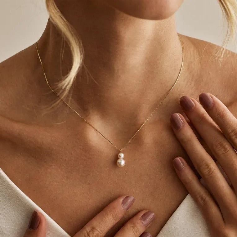 Freshwater Pearl Pendant 925 Silver Necklace