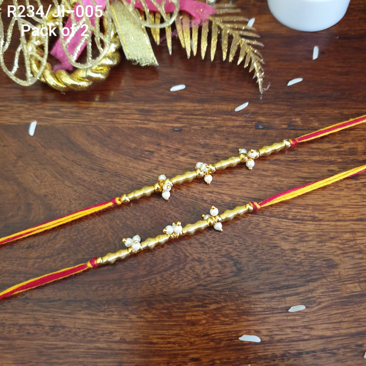 Mauli Beaded Rakhi For Rakshabandhan ( Pack Of Two)