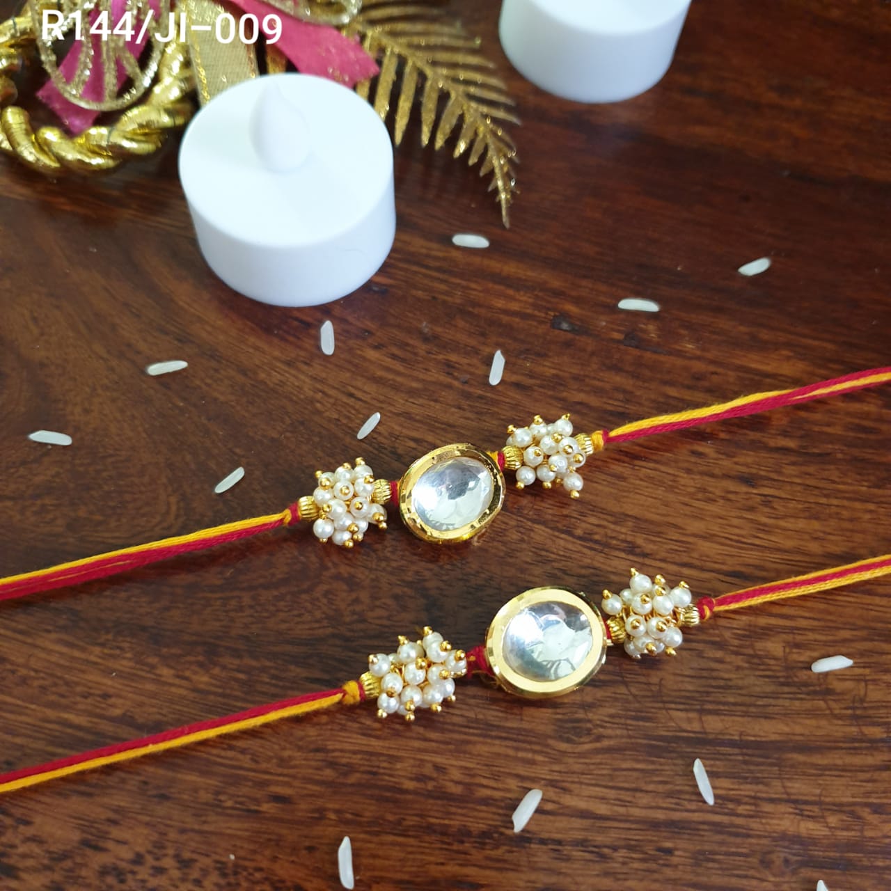 Premium Kundan Rakhi For Rakshabandhan (Pack Of Two)