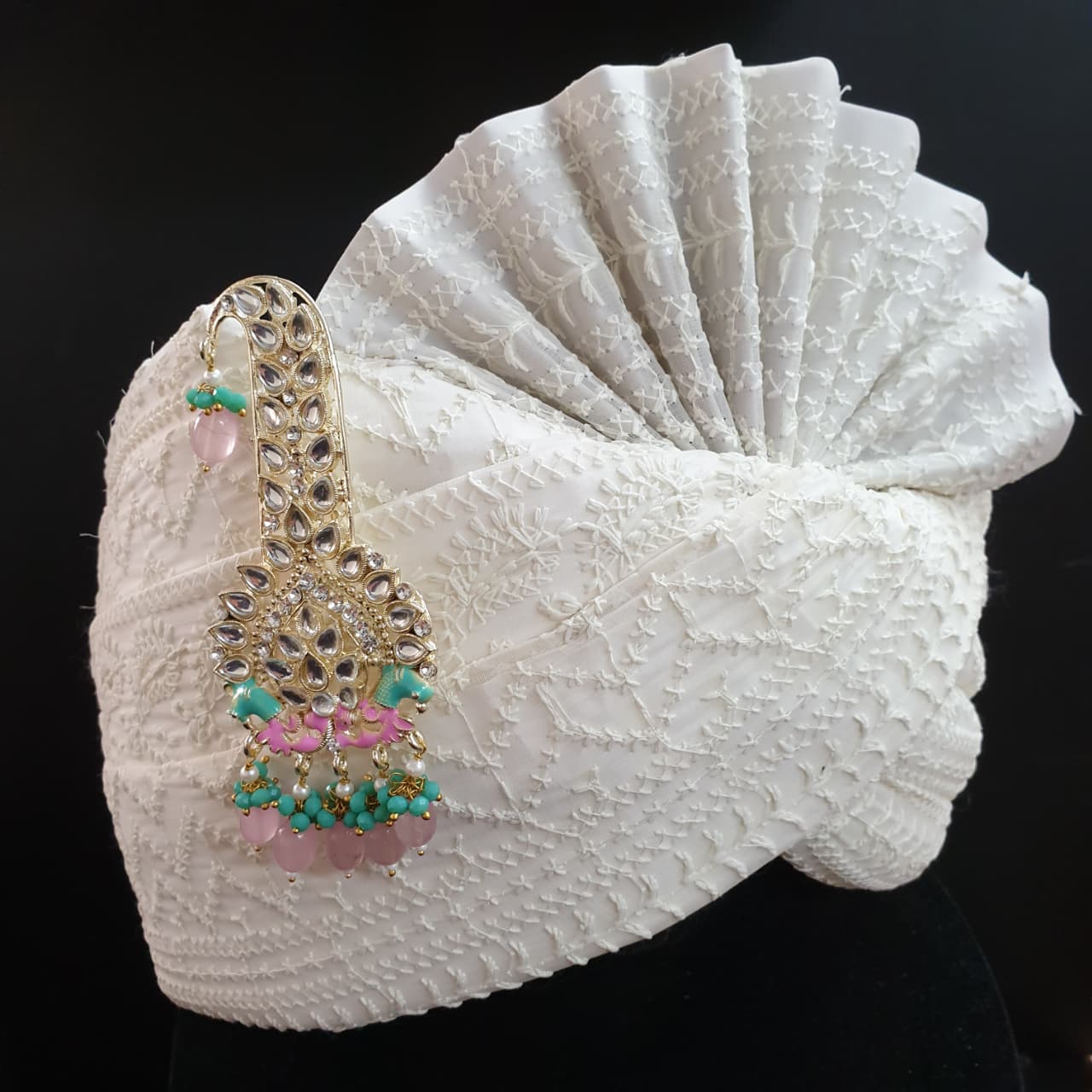 Baby Pink Stone Kundan Kilangi For Wedding