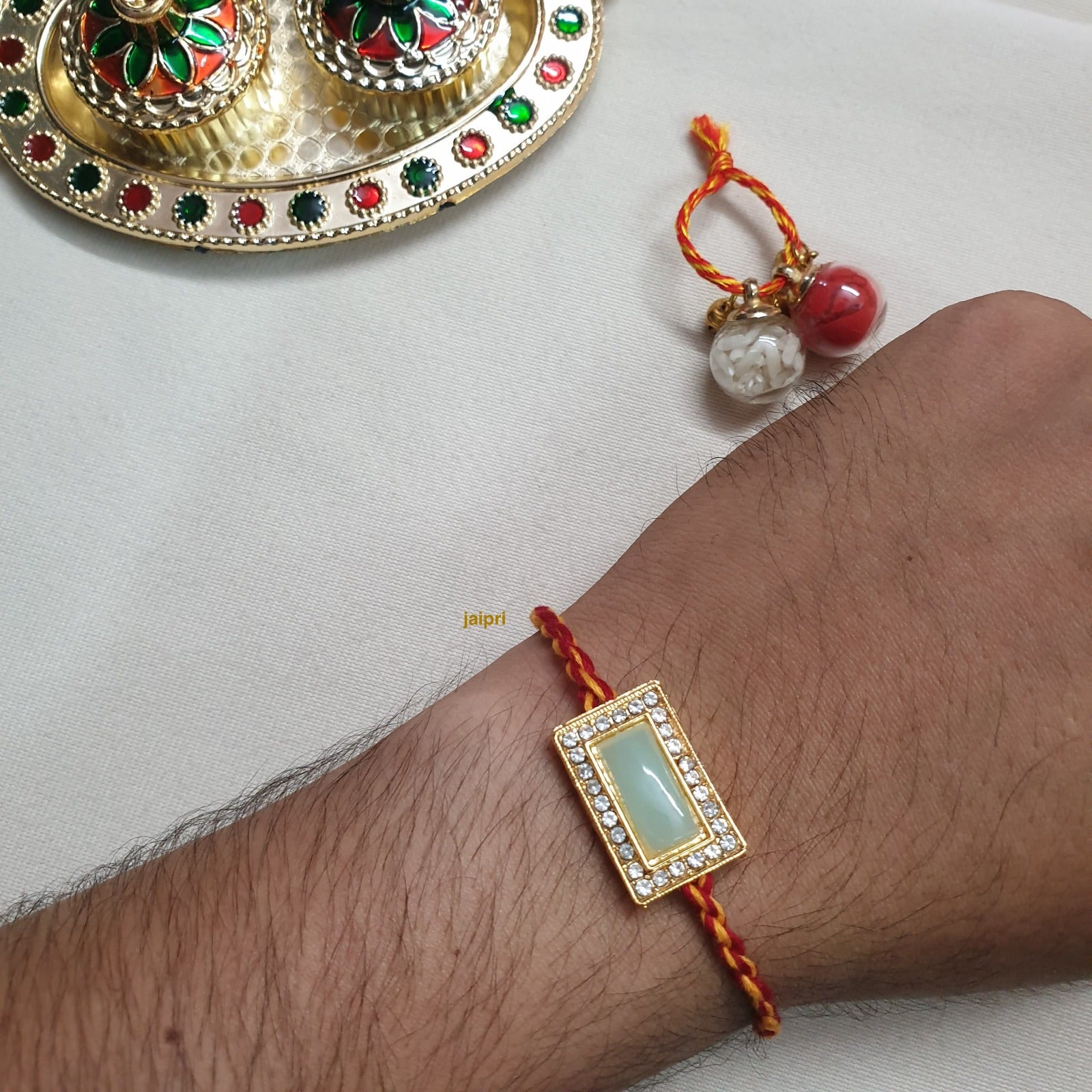 Mint Ad Stone Rakhi
